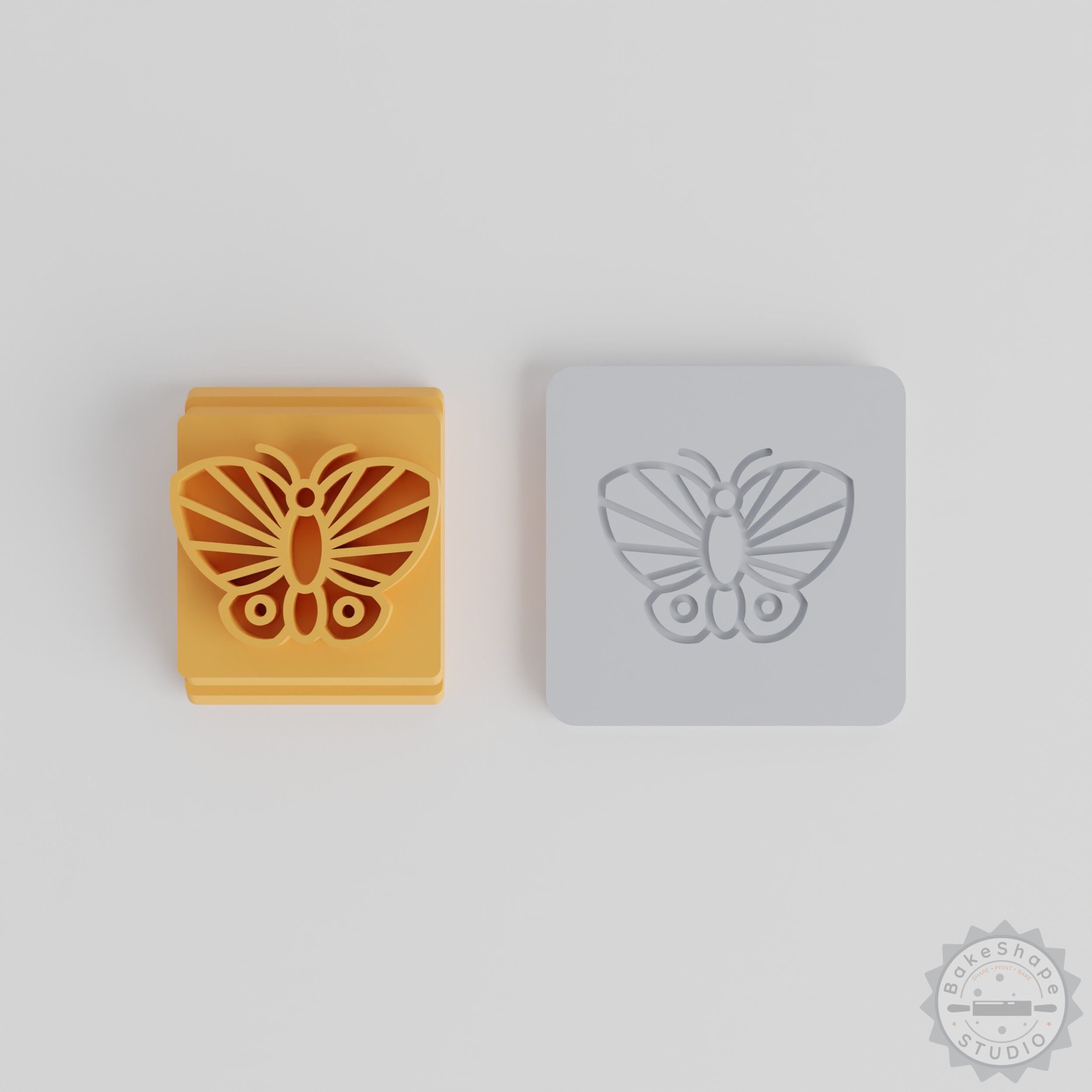 Butterfly Stamp Tile Set, 5 Motif Sizes 20-40mm, Perfect for Clay, Cookies, Fondant