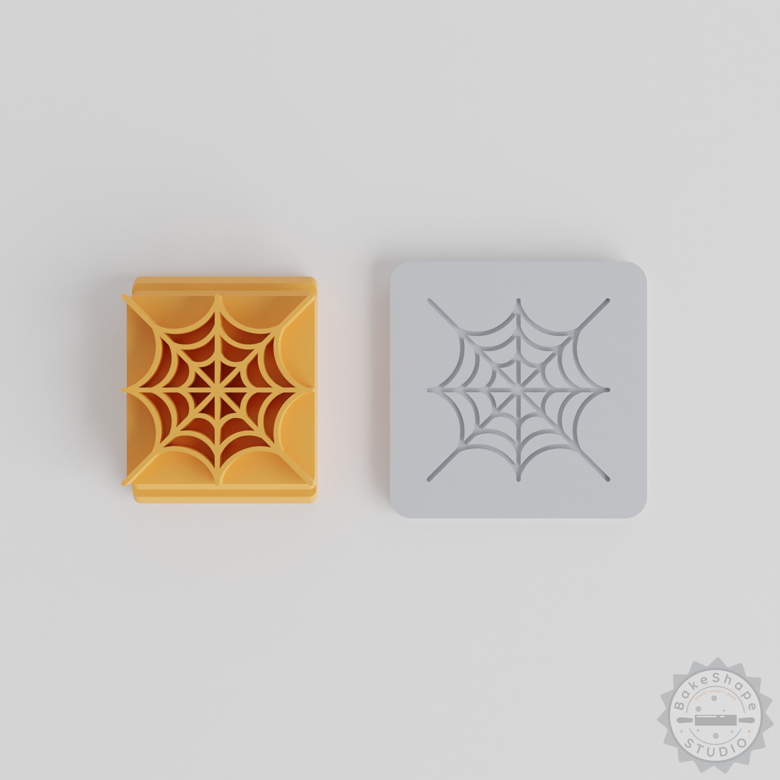 Halloween Web Stamp Tile Set, 5 Sizes, Clay & Cookie Impression Kit