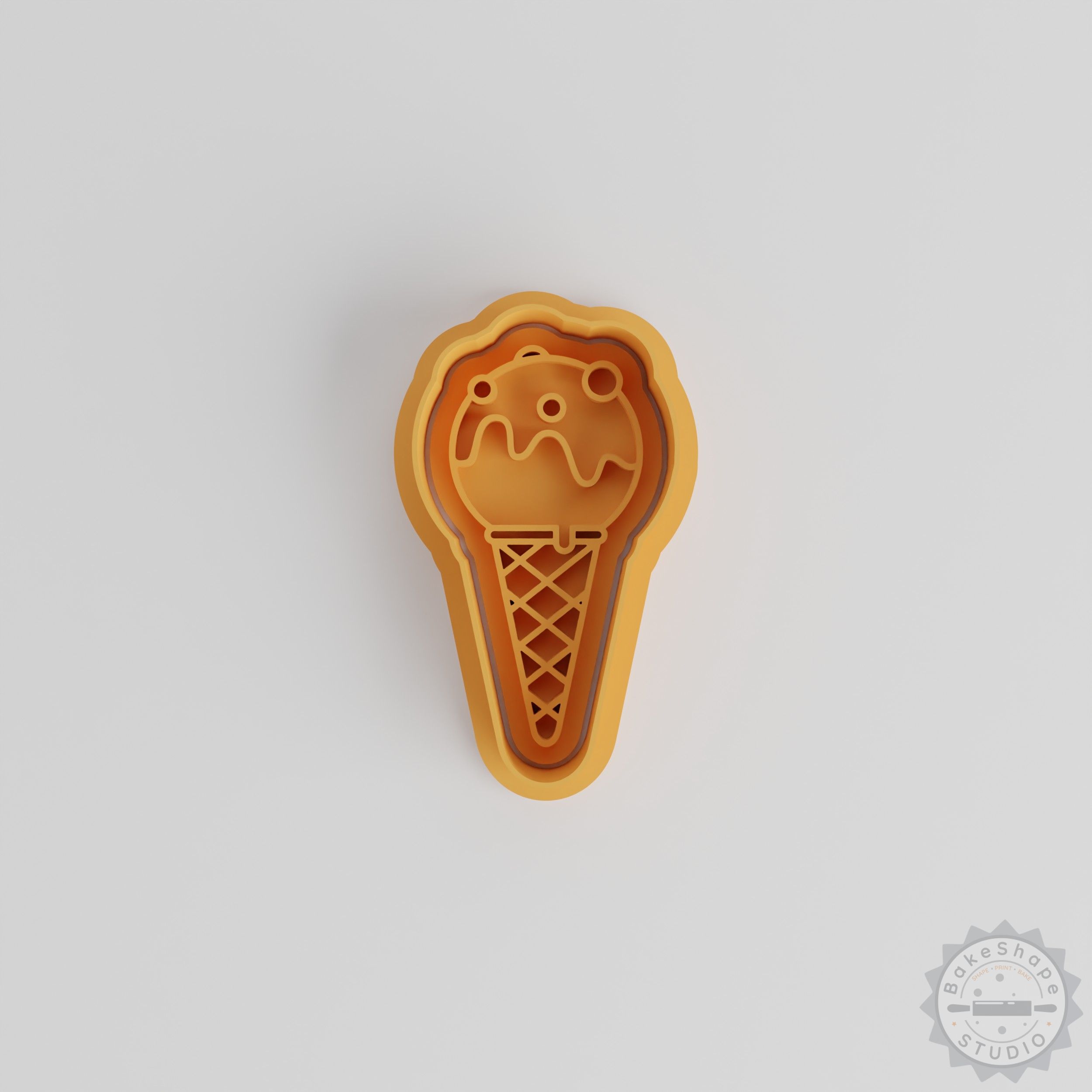 Ice Cream Cone Cookie Cutter Set, 6 Pieces, 3 Sizes, Perfect for Cookies and Fondant Shapes