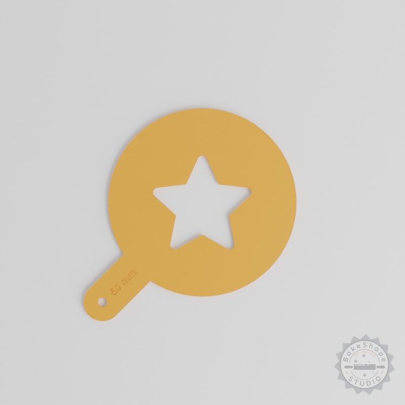 Star Art Stencil Set, 5 Sizes, Compatible with Cocoa, Sugar, Glitter for Latte & Decor