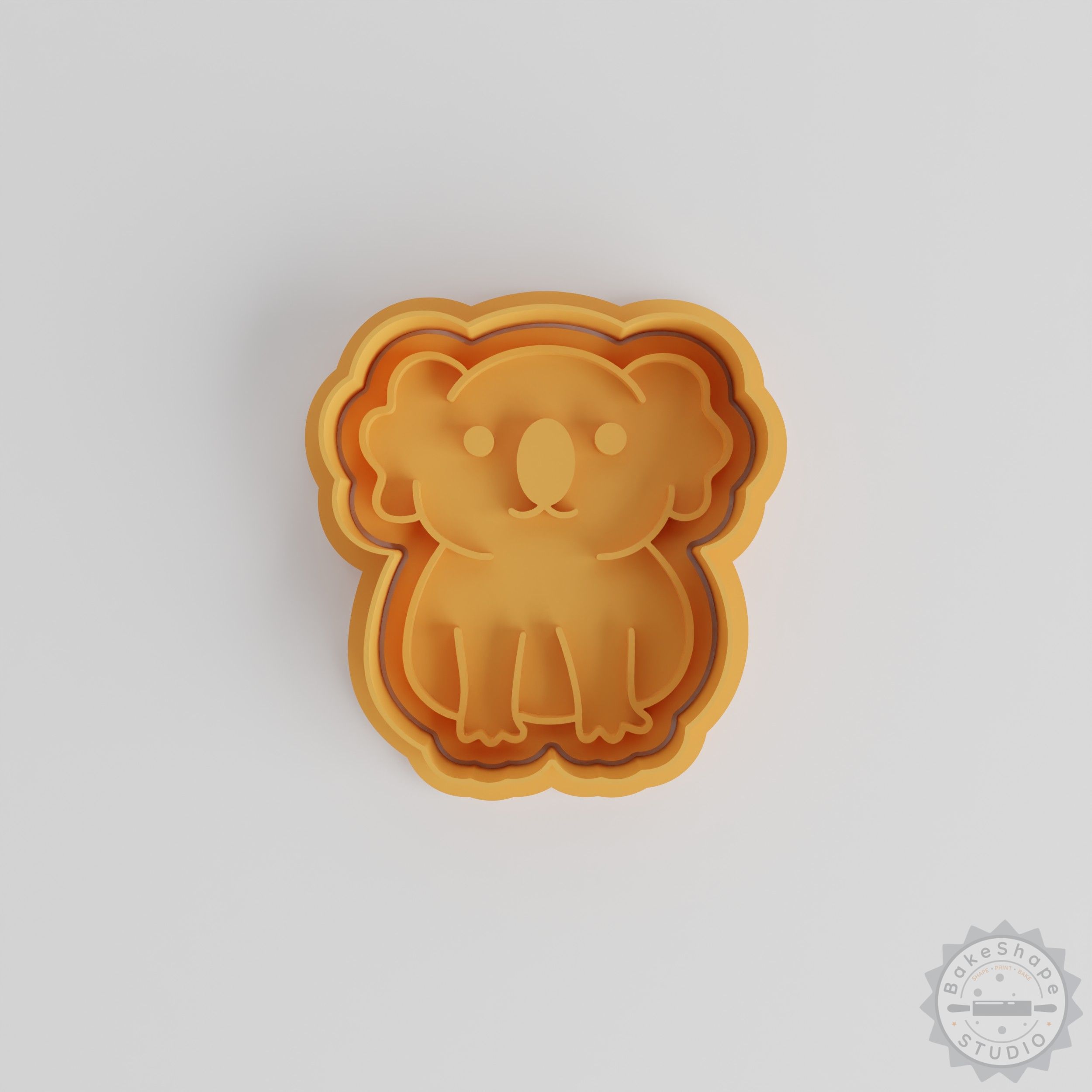 Koala Cookie and Fondant Shape Cutter and Stamp Set, Sizes S/M/L, 6-Piece Animal Design
