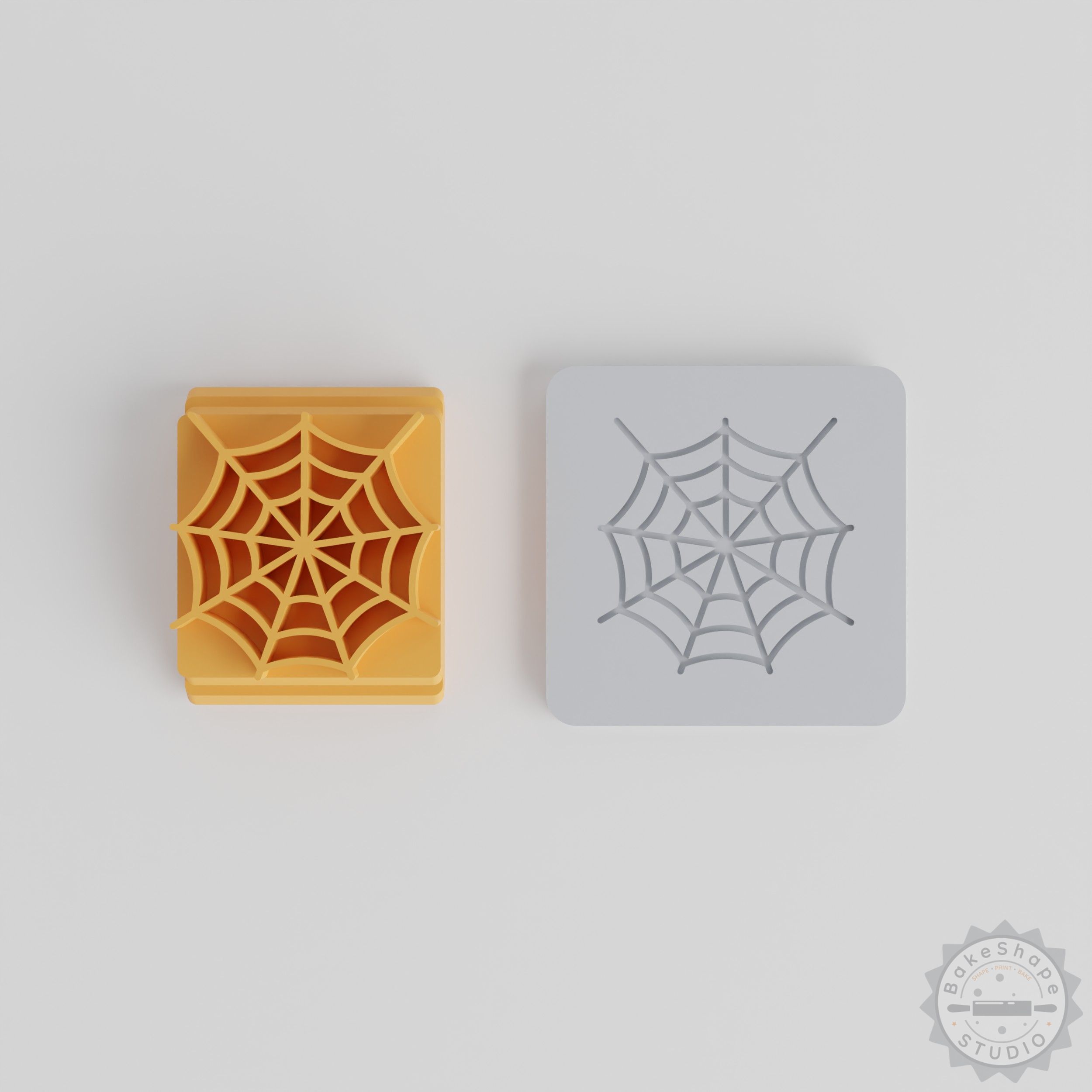 Spiderweb Stamp Tile Set, 5 Motif Sizes, Perfect for Clay, Cookies, Fondant, Halloween Decor