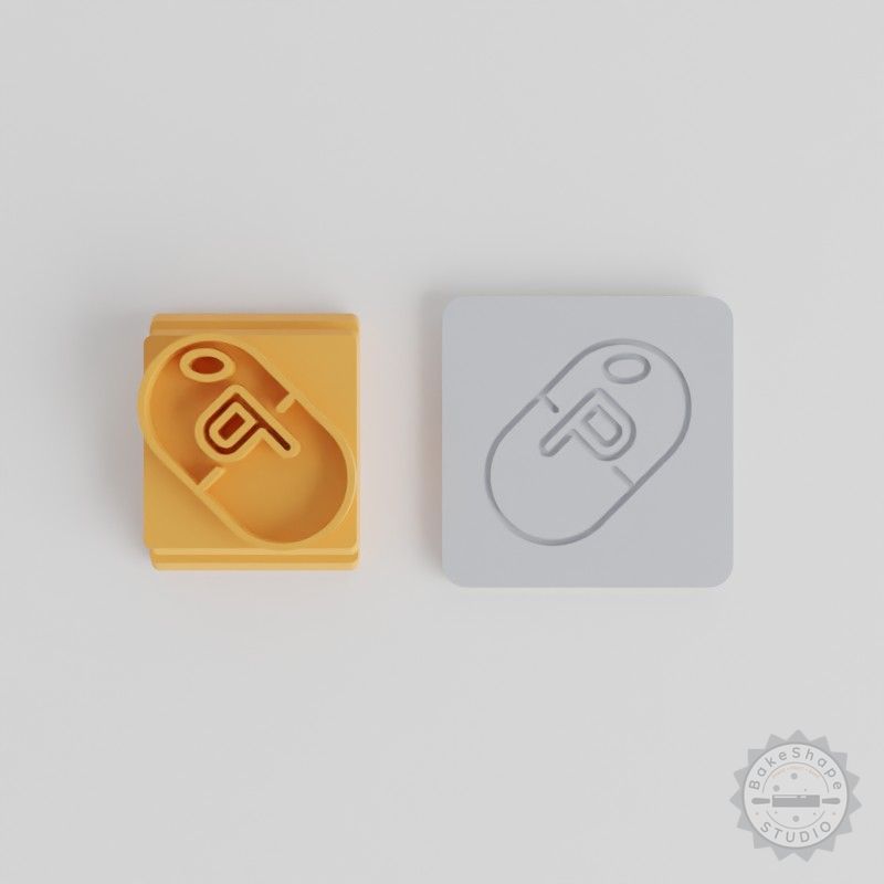 Power Pill Stamp Tile Set for Clay & Fondant, 5 Sizes, Flexible Use