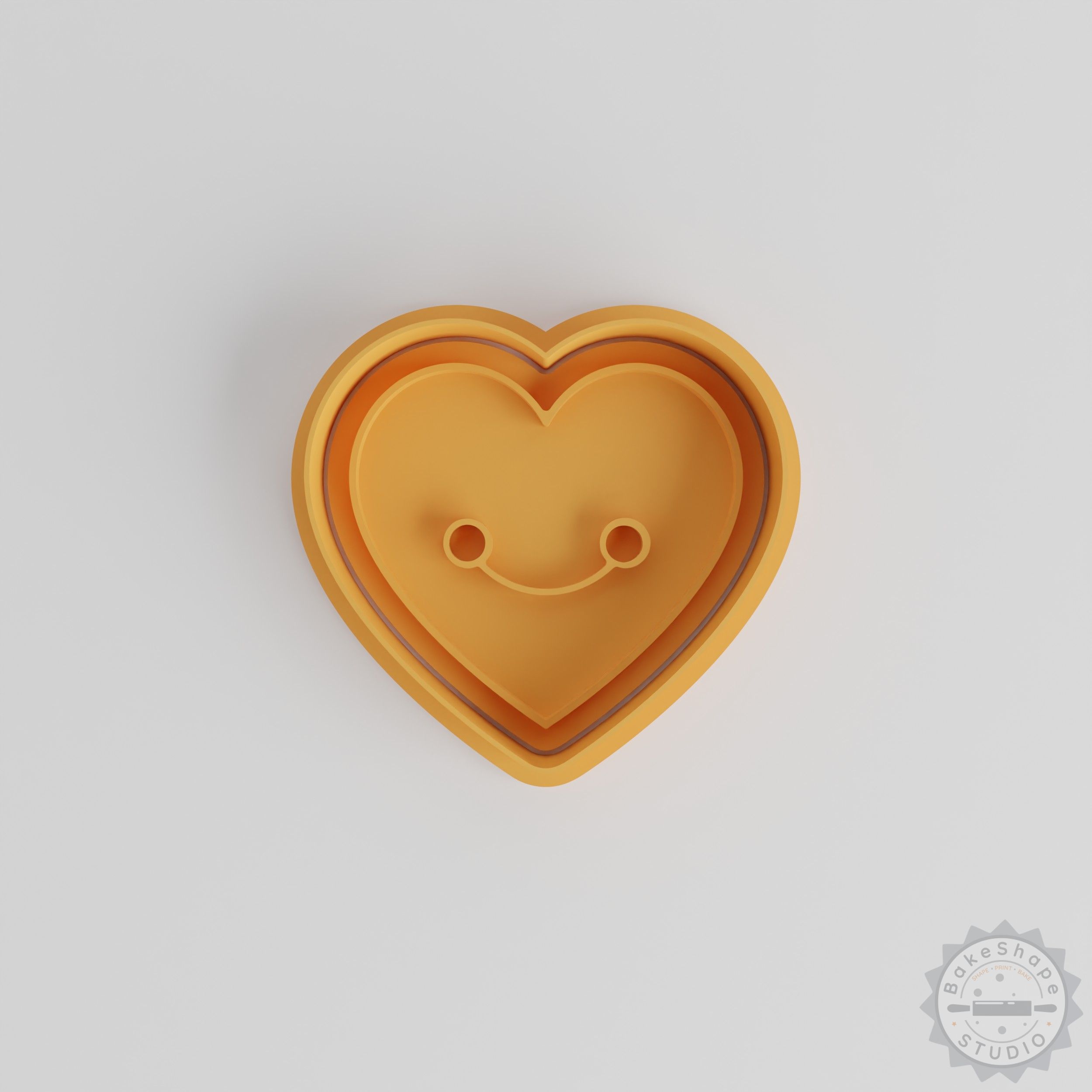 Heart Shape Cookie Cutter & Stamp Set, Fondant Molds, 6-Piece, S/M/L Sizes