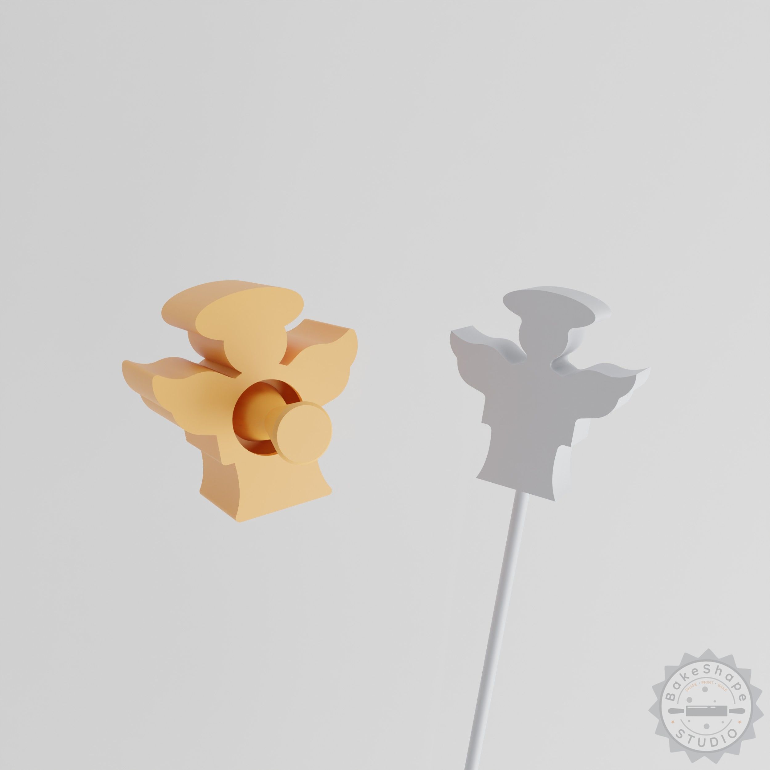 Angel Cake Pop Mold, Religious Angel Design, 2-Piece Set