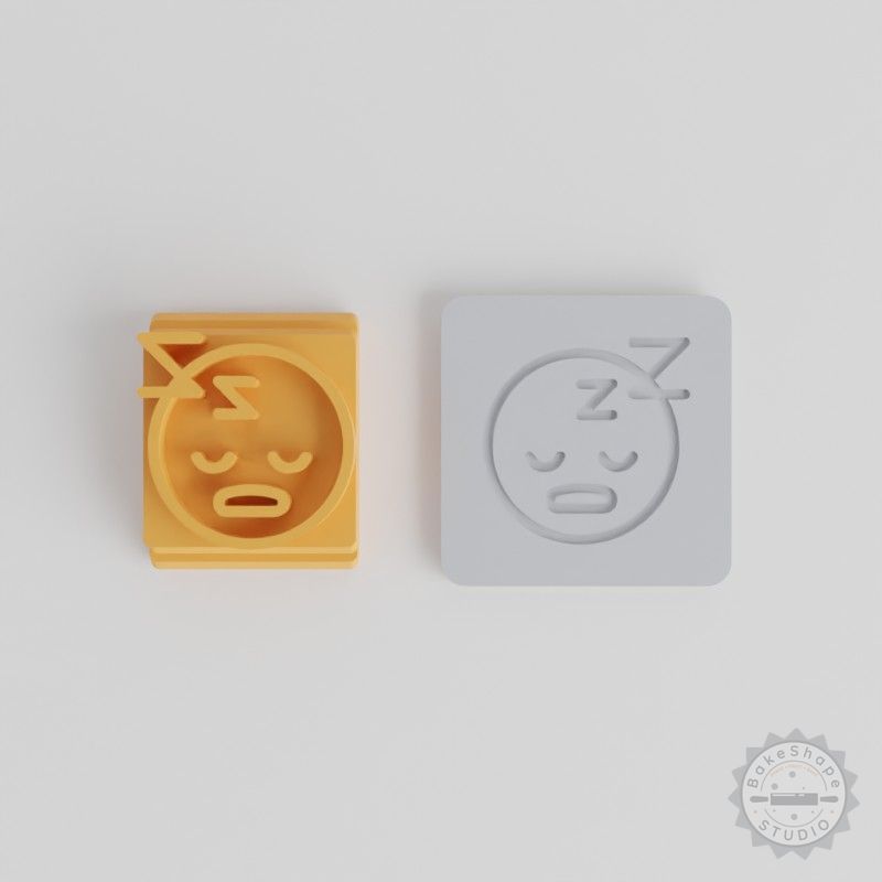Asleep Stamp Tile Set, 5 Unique Motif Sizes, Perfect for Clay and Fondant
