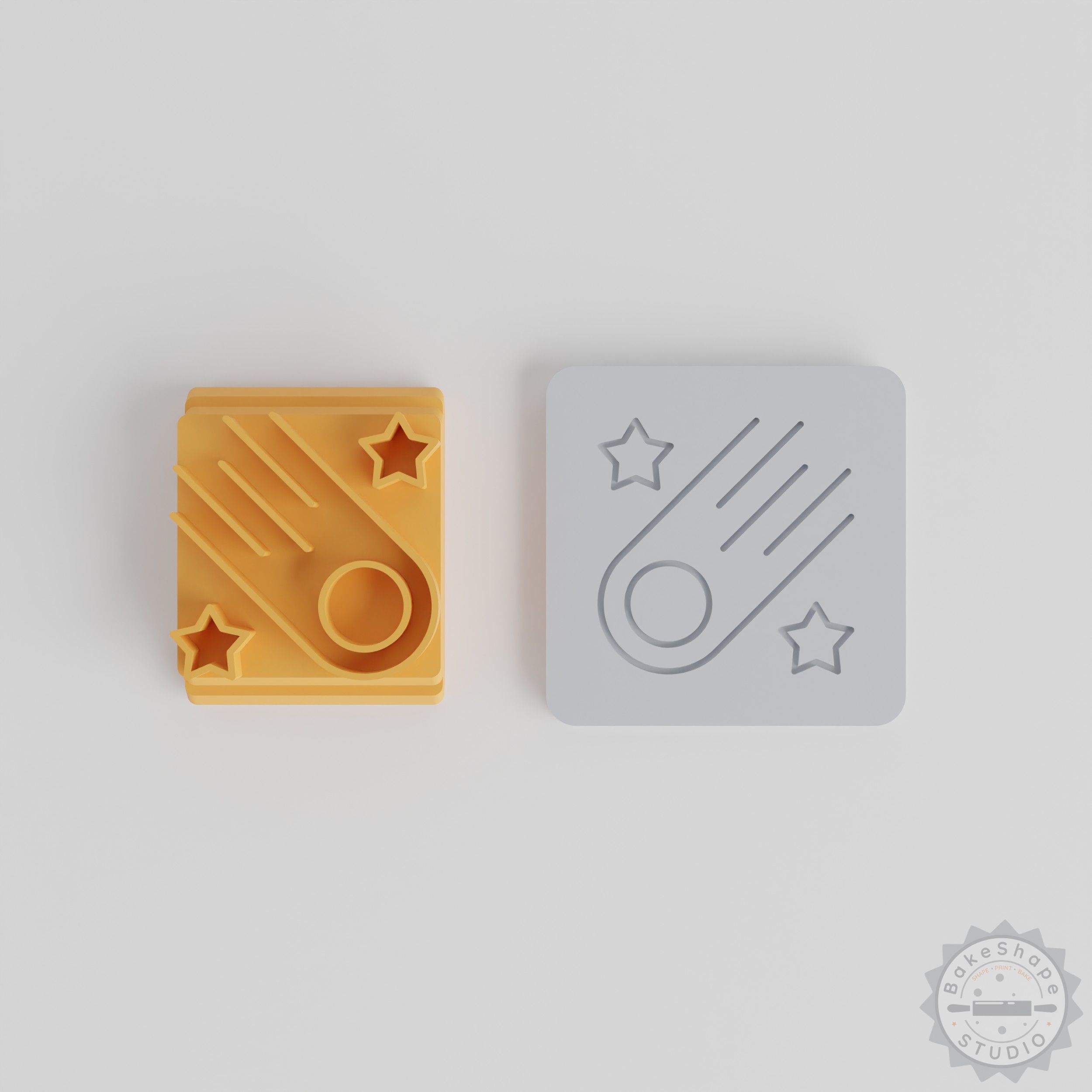 Astroid Stamp Tile Set, 5 Sizes, Perfect for Clay, Cookies, Fondant, Dinosaur, Meteor, Prehistoric Designs