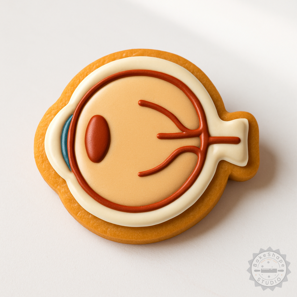 Decorated example 1 of Eye Shape Cutter and Stamp Set, Perfect for Cookies and Fondant, 6-Piece with 3 Sizes