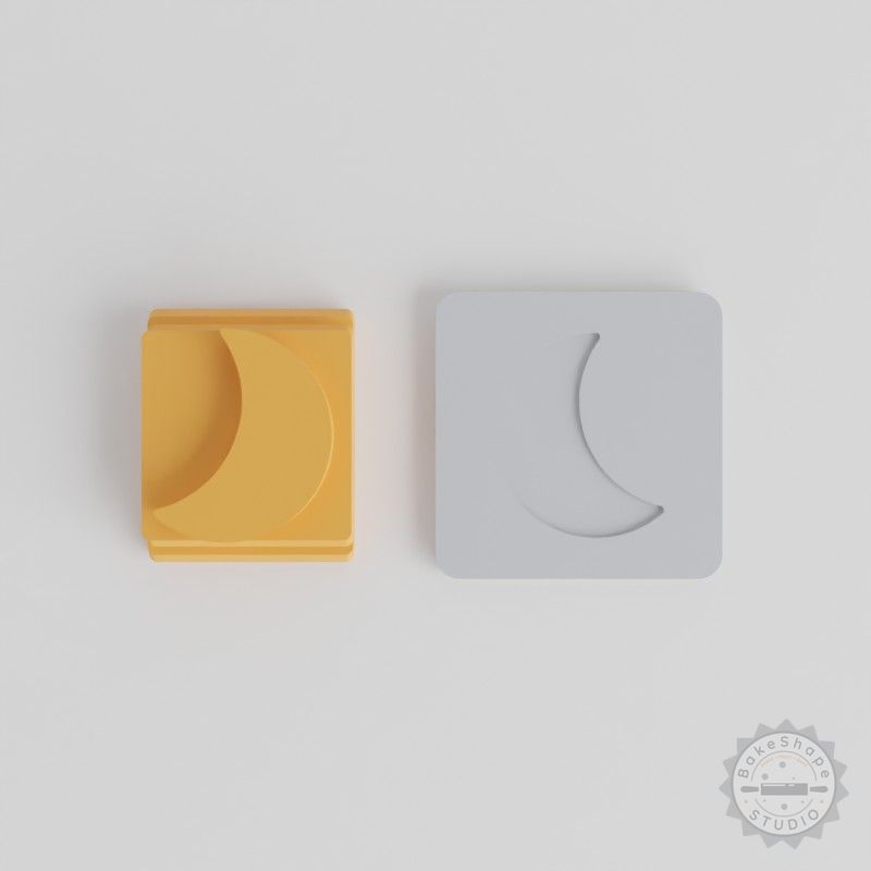 Moon Stamp Tile Set, 5 Sizes, Perfect for Clay, Cookies, Fondant