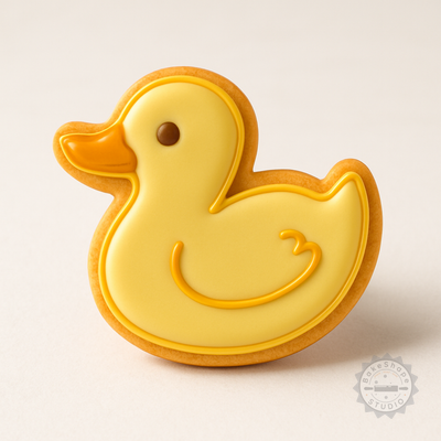 Decorated example 1 of Duck Cookie Cutter Set, 6-Piece, S/M/L, Animal Shape Stamp, Perfect for Cookies & Fondant