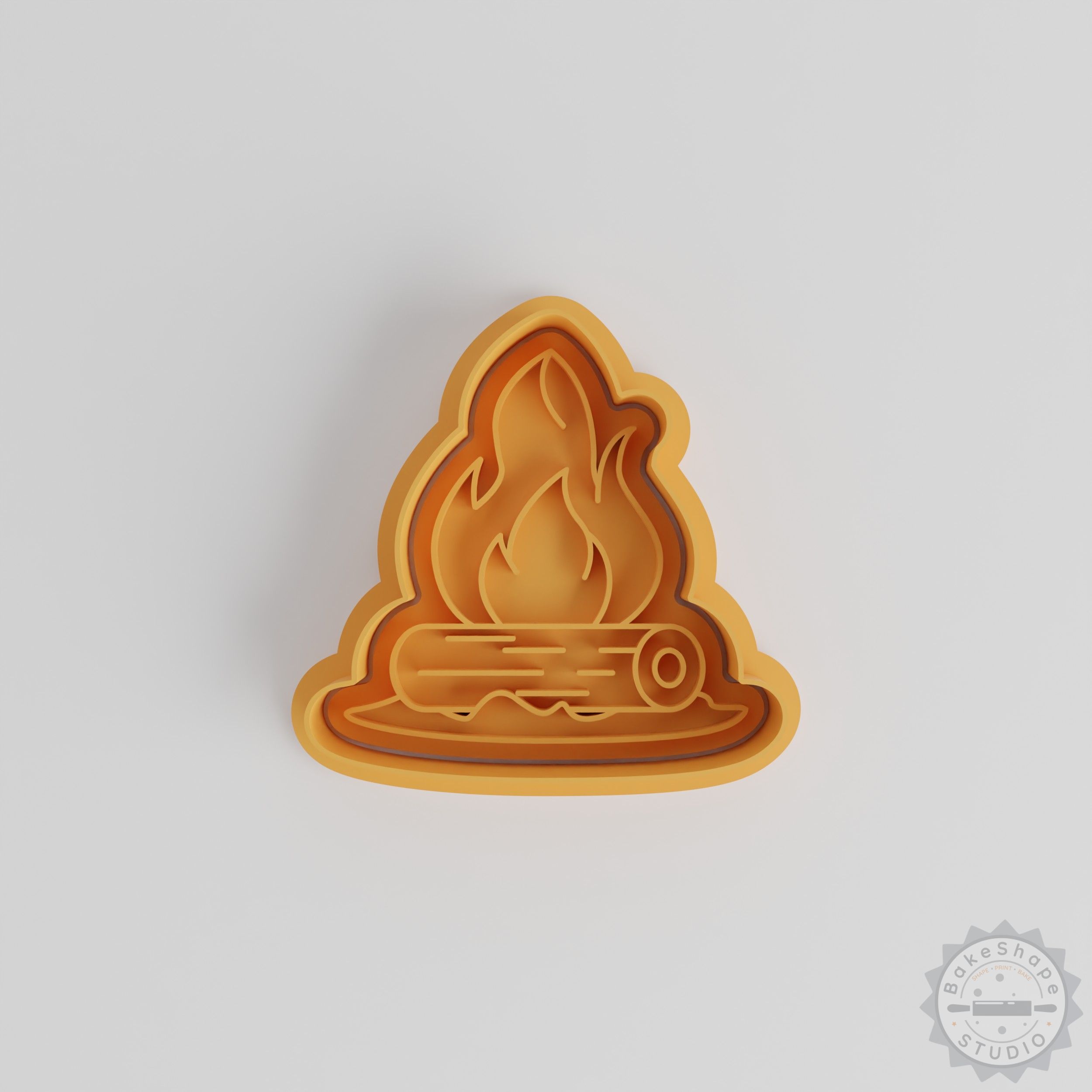 Fire Cookie Cutter and Stamp Set, 6-Piece, Flame, Inferno Shapes, Perfect for Cookies and Fondant
