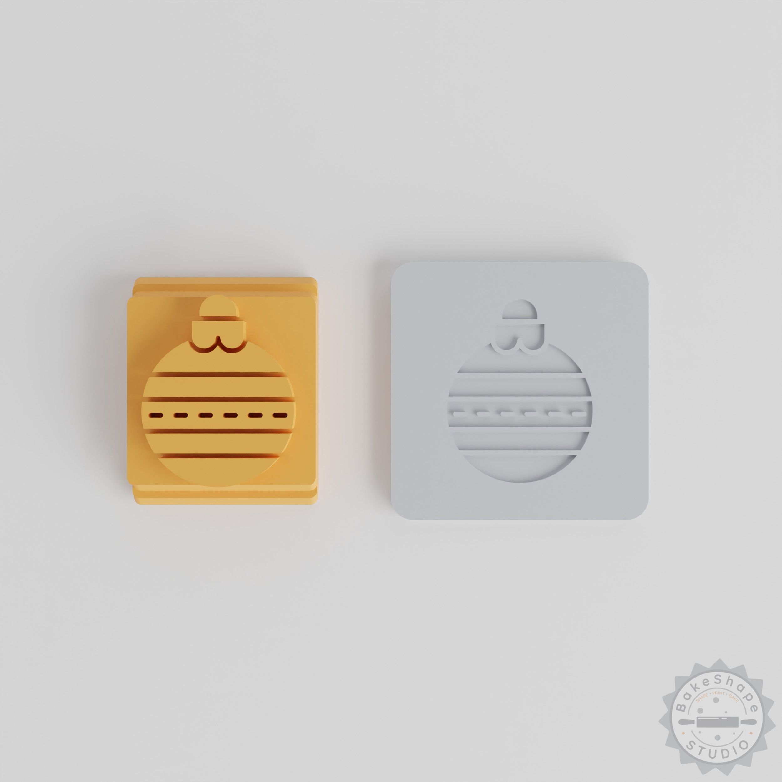 Bauble Stamp Tile Set, 5 Sizes, Perfect for Clay, Cookies, Fondant, Festive Holiday Decoration