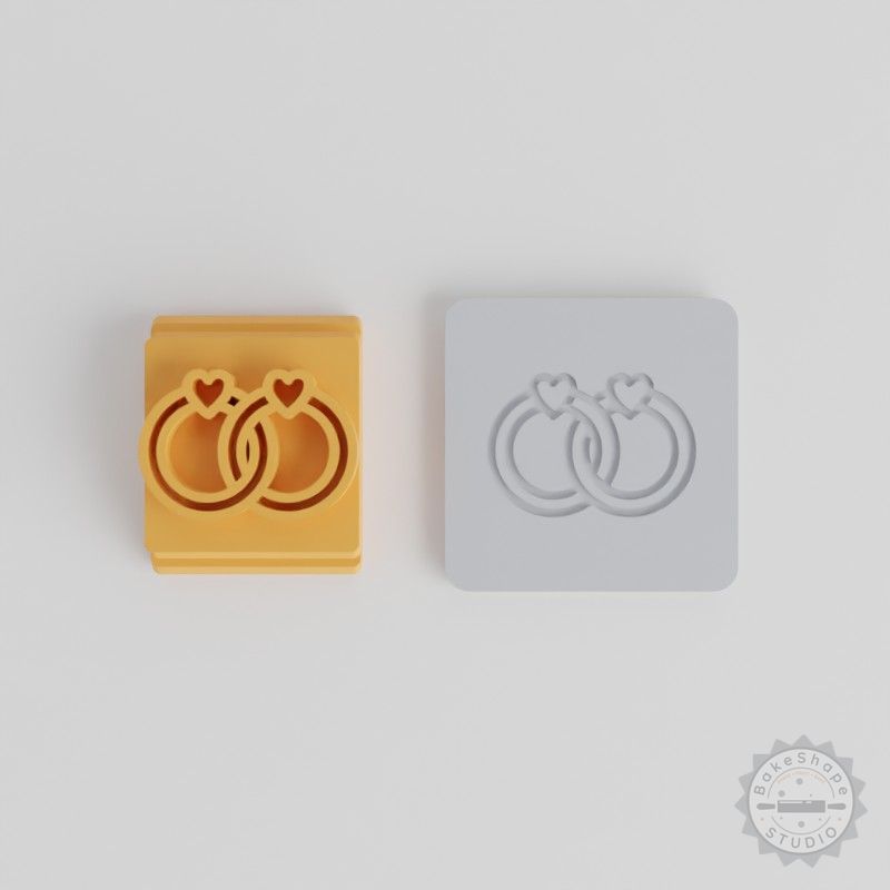 Diamond Ring Stamp Set, 5 Sizes, Perfect for Clay, Cookie, Fondant Designs