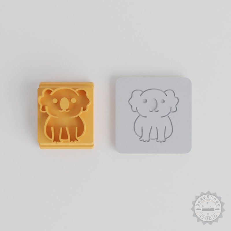 Koala Stamp Tile Set, 5 Sizes: 20-40mm, Perfect for Clay, Cookies, Fondant - Cute Animal Motif