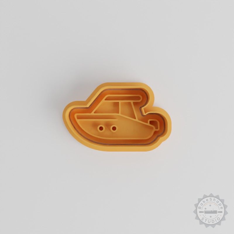 Speed Boat Shape Cutter Set, 6 Pc Baking Stamps, Perfect for Cookies & Fondant
