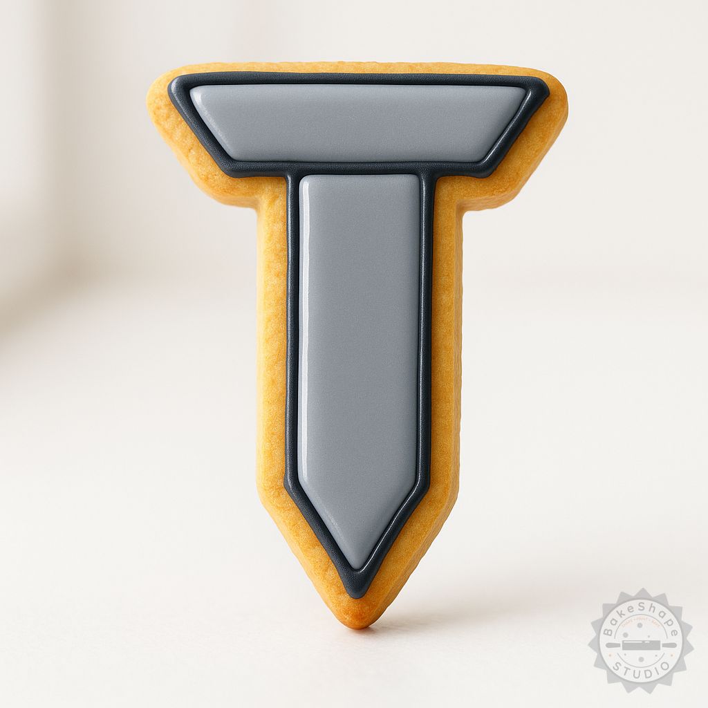 Tack-shaped cookie cutter and stamp set STL files for 3D printing baking and fondant decoration