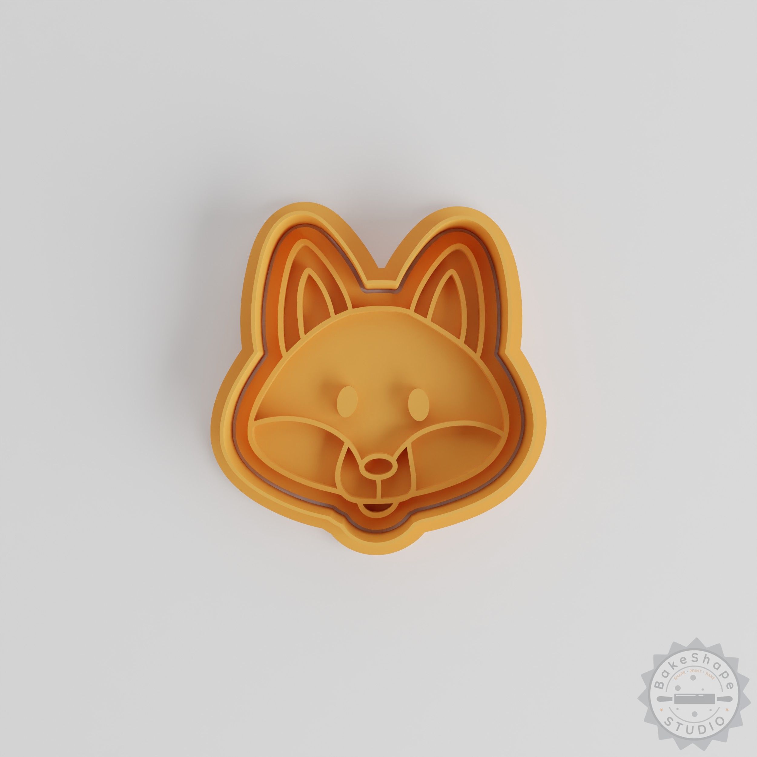 Fox Shape Cookie Cutter and Stamp Set, 6-Piece, S/M/L, Perfect for Cookies and Fondant