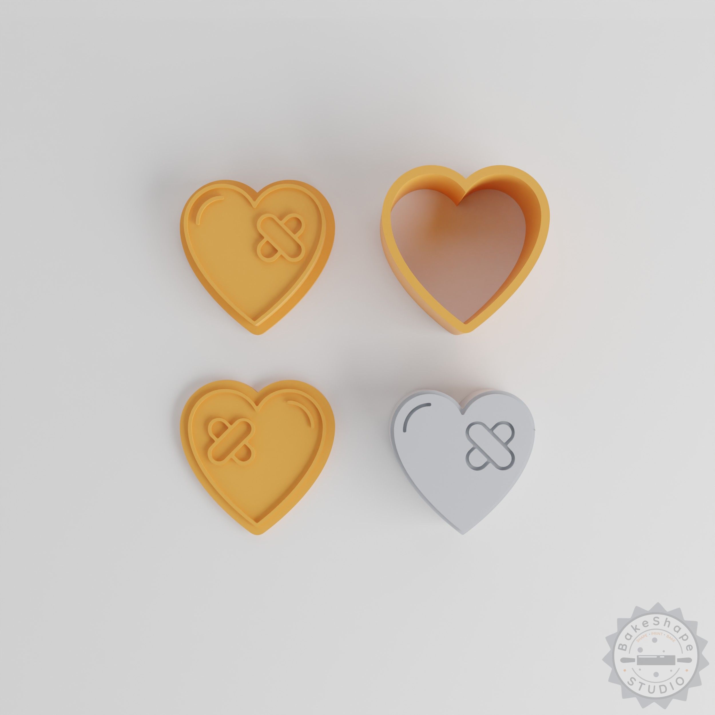 Broken Heart Bath Bomb Mold Set, Heart in Pieces Shapes, 12-Piece Collection, Love and Wedding Theme
