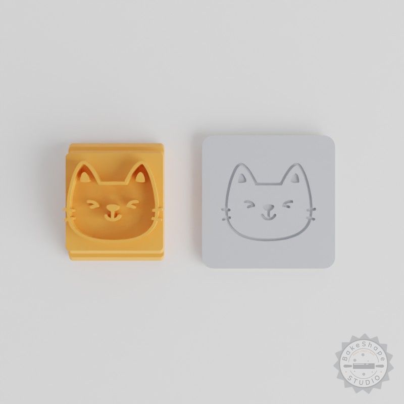 Happy Stamp Tile Set for Clay & Cookies, 5 Size Motif Designs, 20-40mm