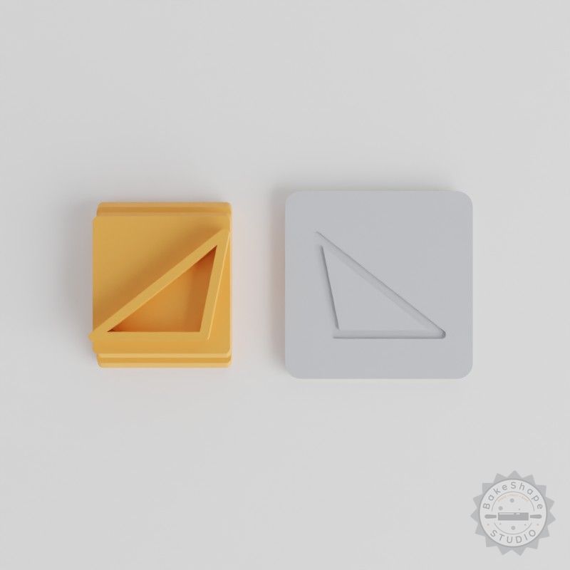Scalene Triangle Stamp Tile Set, 5 Sizes, Perfect for Clay, Cookies, Fondant