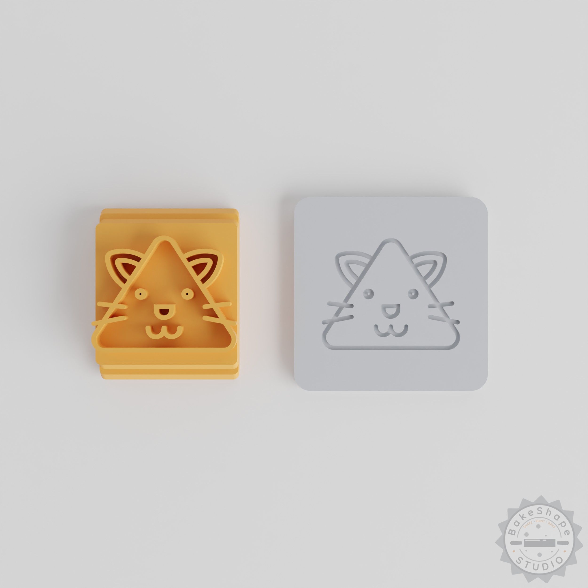 Cat Stamp Tile Set, 5 Sizes, Animal Face Design for Clay, Cookies, Fondant