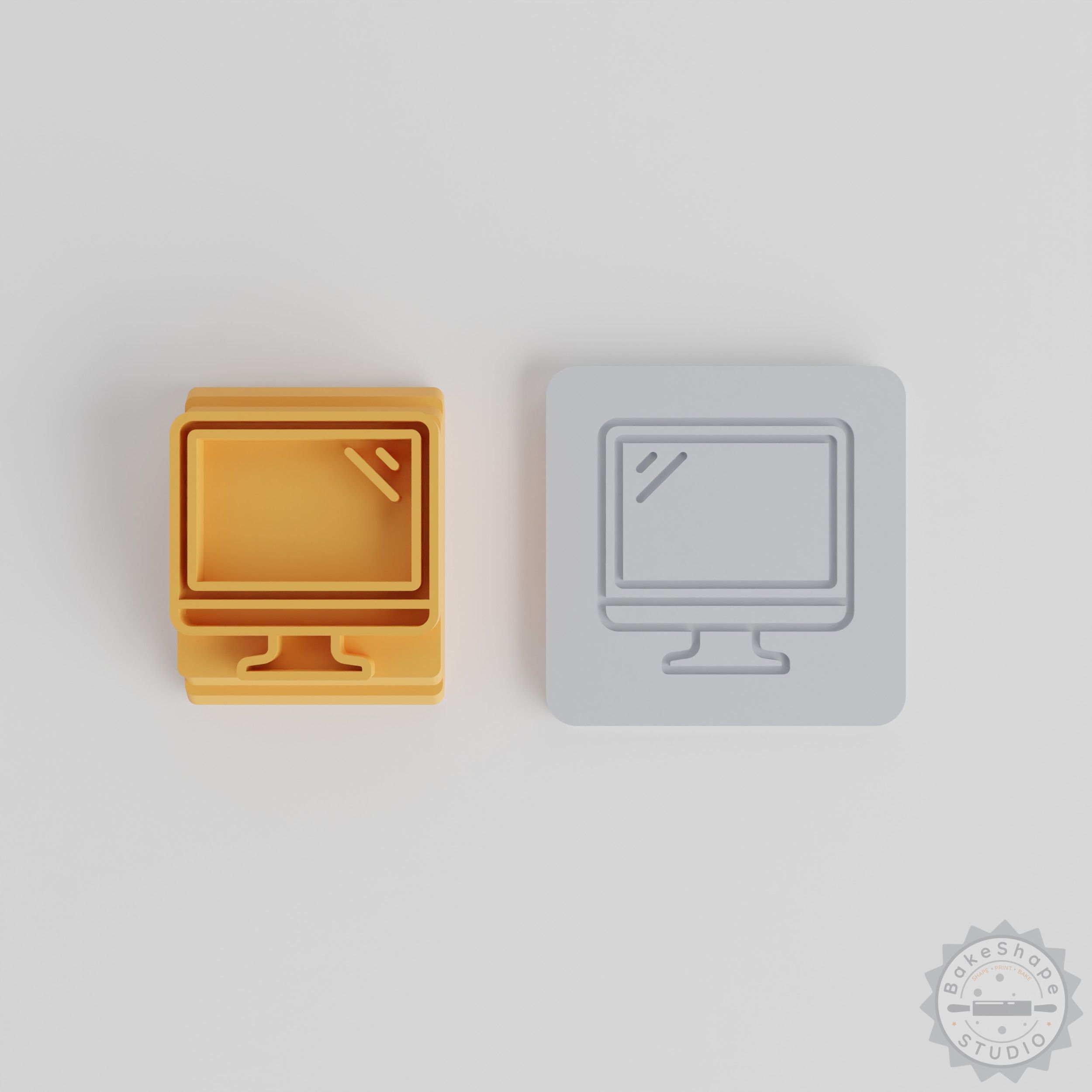 Computer Screen Stamp Set, 5 Sizes, Perfect for Clay, Cookie, Fondant Design