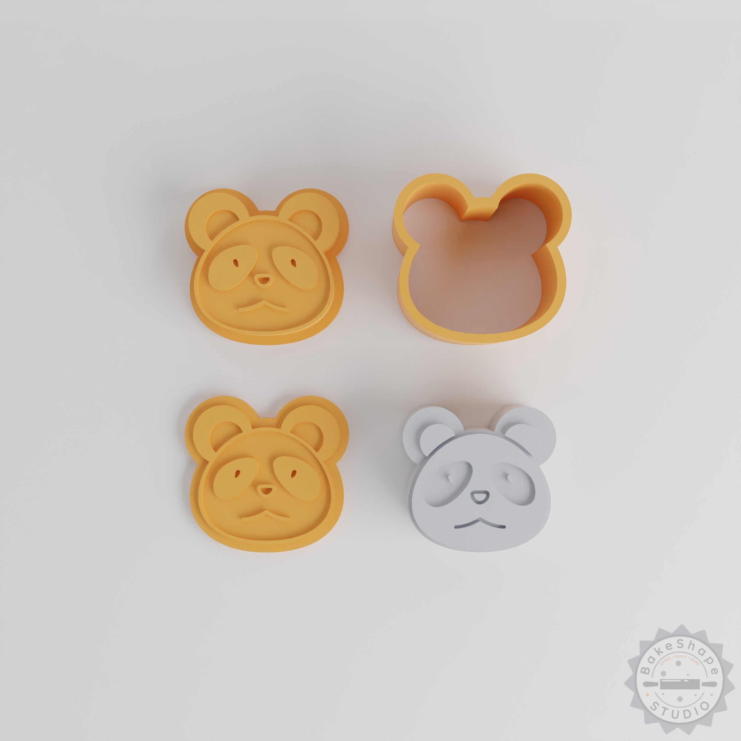 Animal Bath Bomb Mold Set, Panda Design, 12-Piece, 4 Sizes XS/S/M/L, Cute DIY Craft Tool