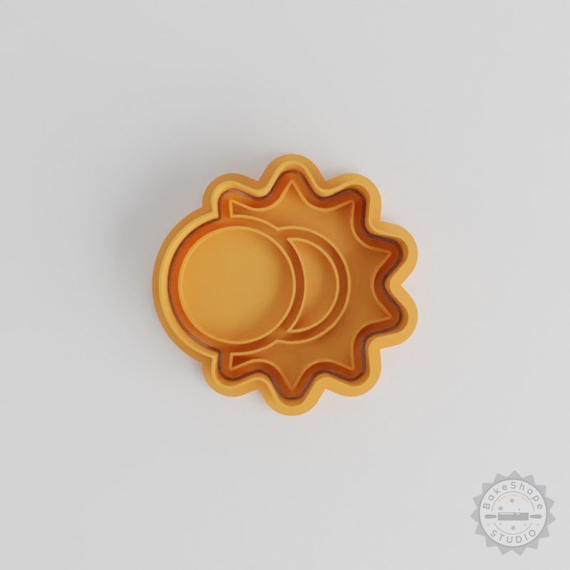 Eclipse Shape Cutter and Stamp Set, 6-Piece, Cookie and Fondant Tool, S/M/L Sizes