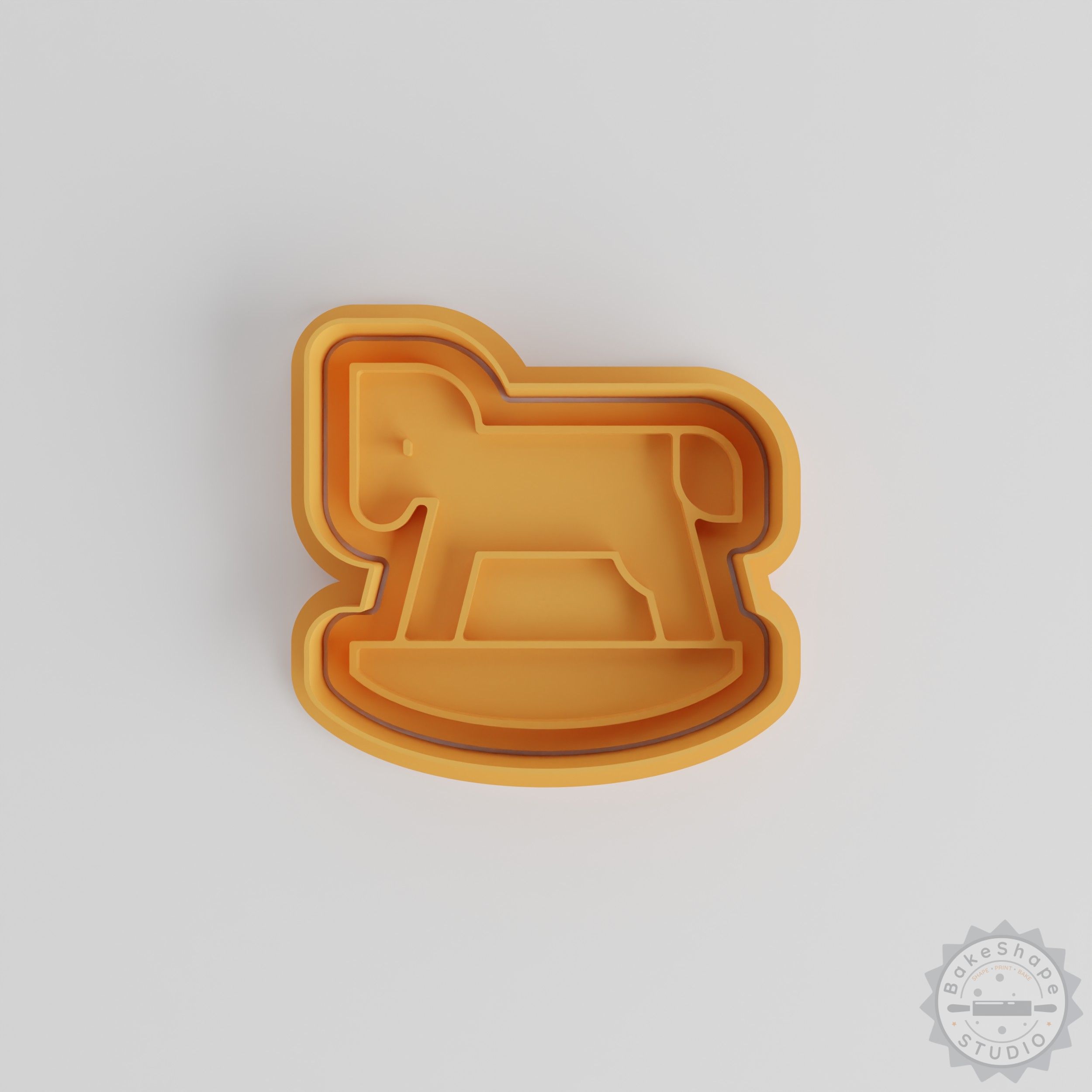 Rocking Horse Shape Cutter and Stamp Set, 6-Piece, Perfect for Cookies and Fondant