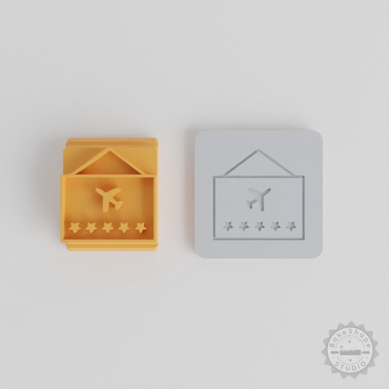 5 Star Holiday Stamp Tile Set, Motif Sizes 20-40mm, Perfect for Clay, Cookies, Fondant