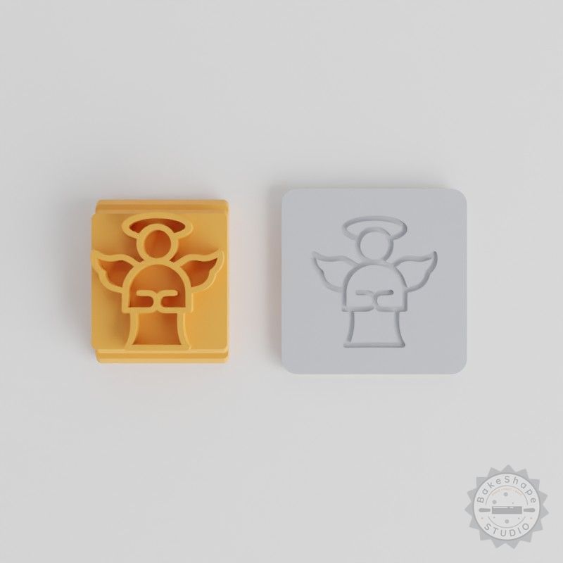 Angel Stamp Tile Set, 5 Sizes for Clay and Fondant, Religious and Heavenly Motif