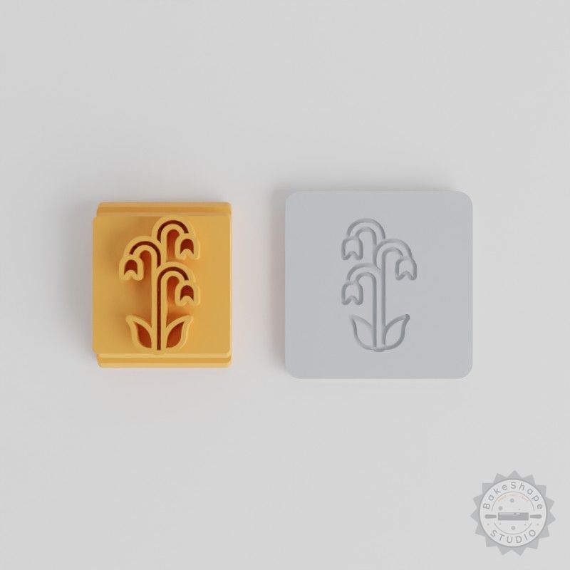 Dead Plant Stamp Tile Set for Clay, Cookies, Fondant, Crafts - 5 Sizes, Gardening Motif
