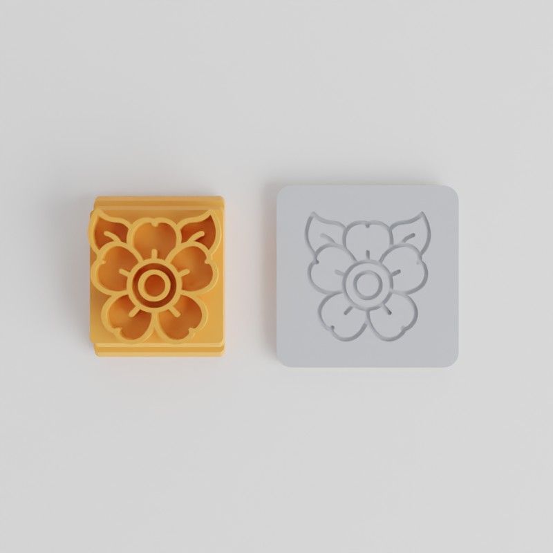 Flower Stamp Tile Set, 5 Unique Sizes for Clay, Cookies & Fondant Design