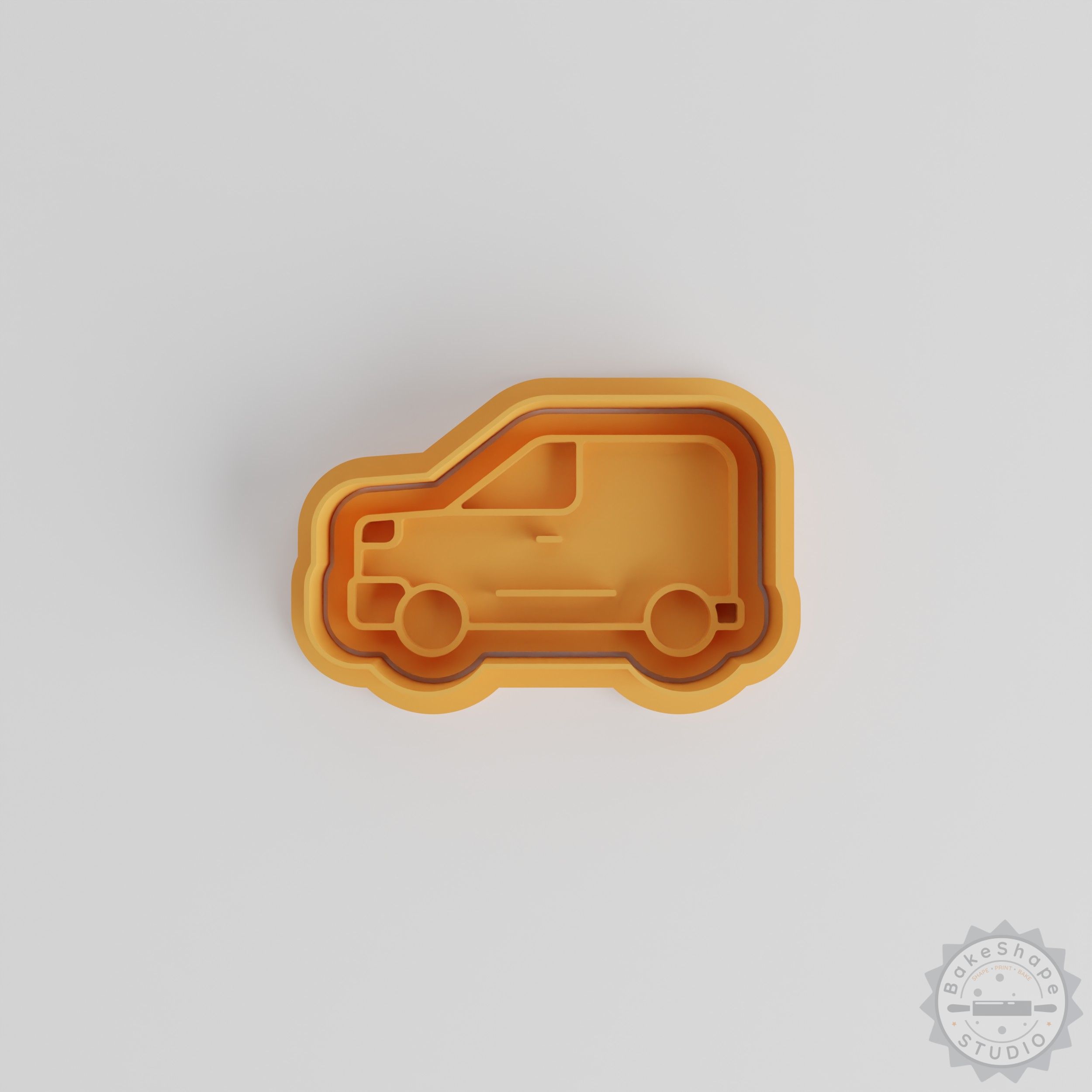 Small Van Shape Cutter and Stamp Set, Cookie Fondant Decoration, 6-Piece, 3 Sizes