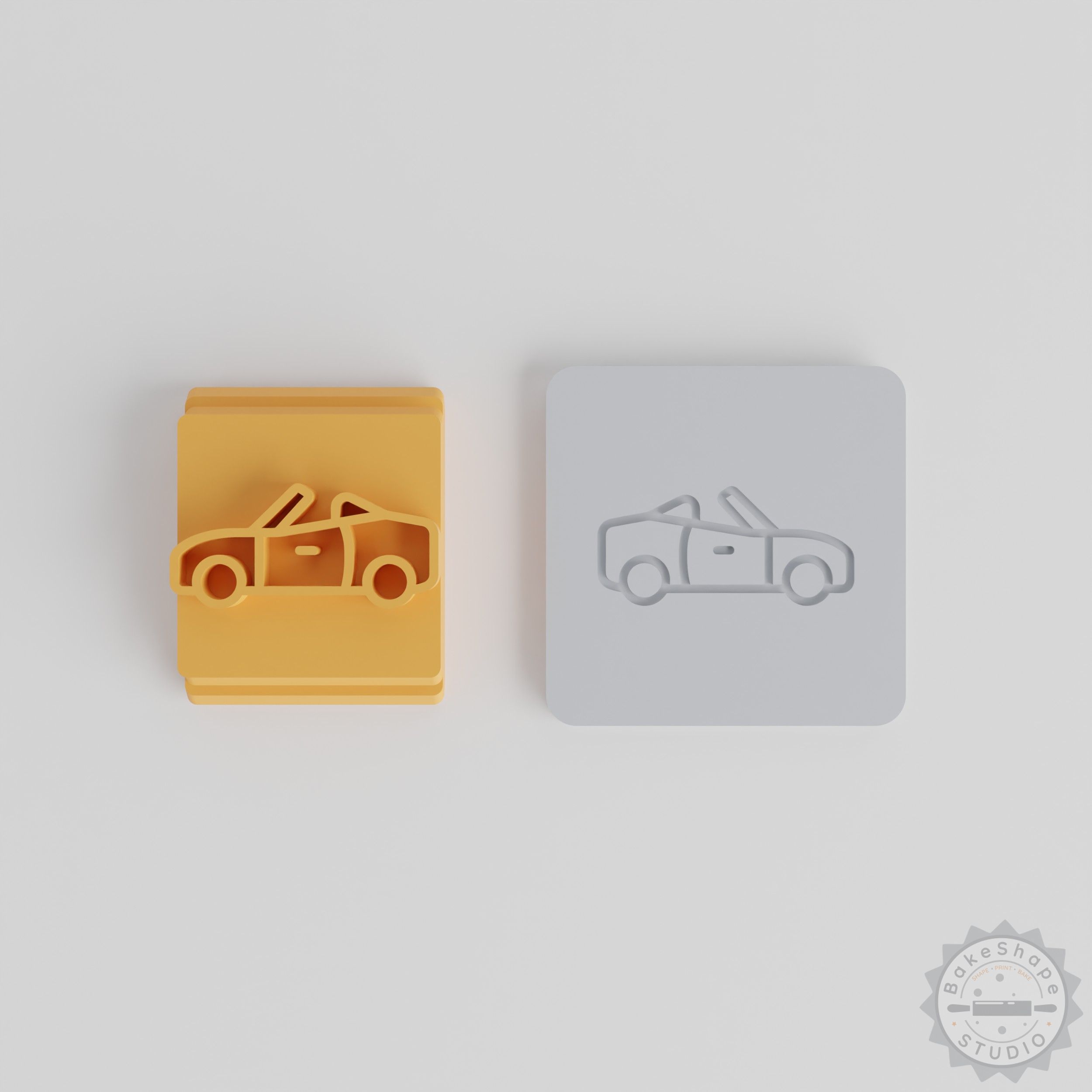 Convertible Car Stamp Set, 5 Sizes, Perfect for Clay, Cookies, Fondant