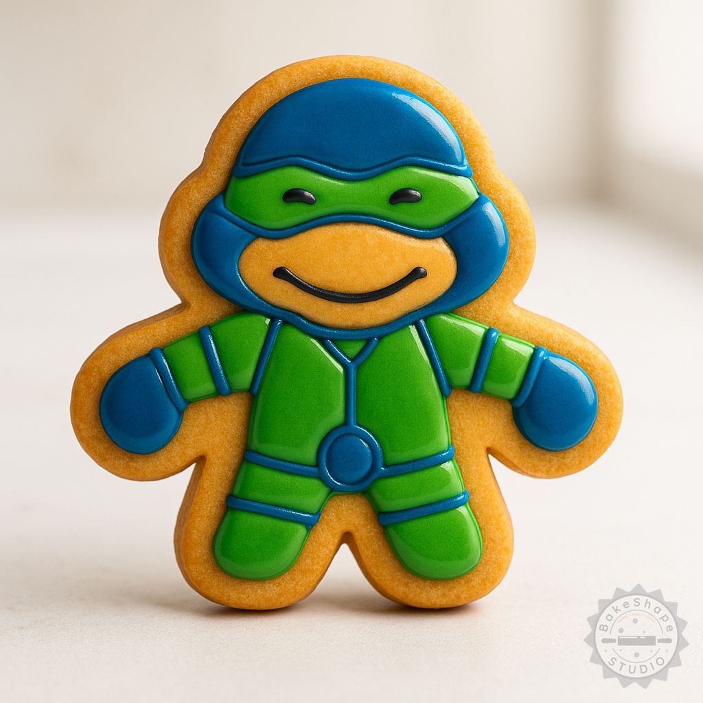 Ninja shape cutter and stamp set STL for 3D printing cookies and fondant decorations