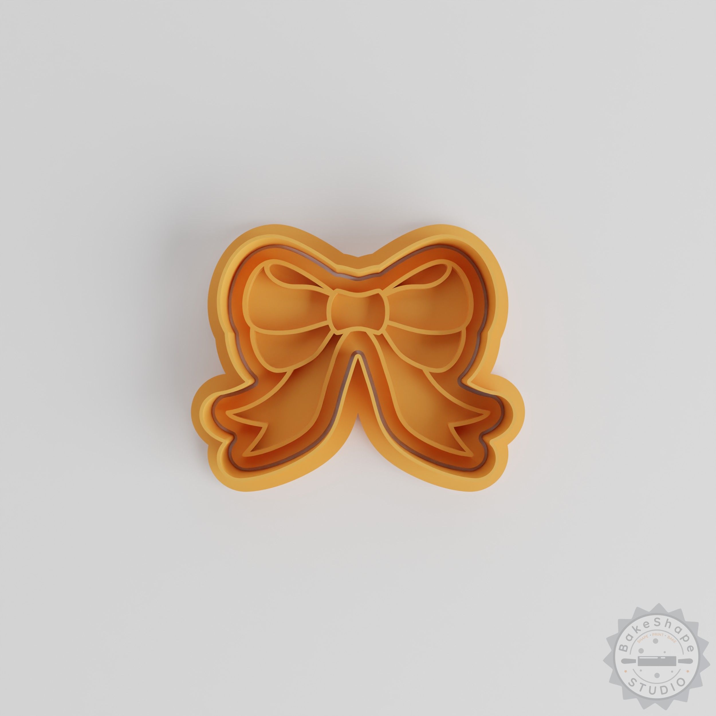 Ribbon Bow Cookie Cutter & Stamp Set, 6-Piece Gift Decoration, 3 Sizes