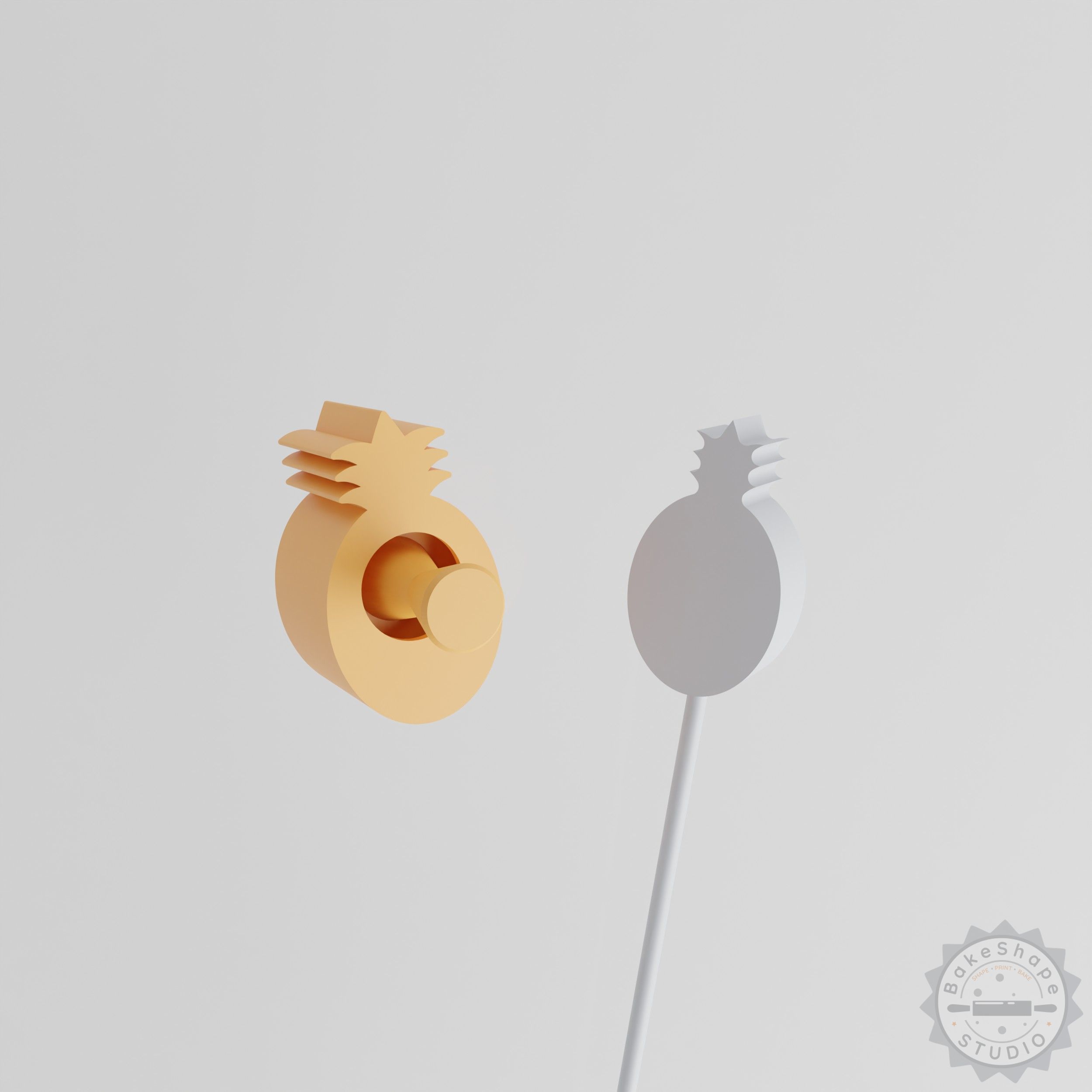 Pineapple Cake Pop Mold, 2-Piece Set, Create Tropical Fruit-Themed Treats