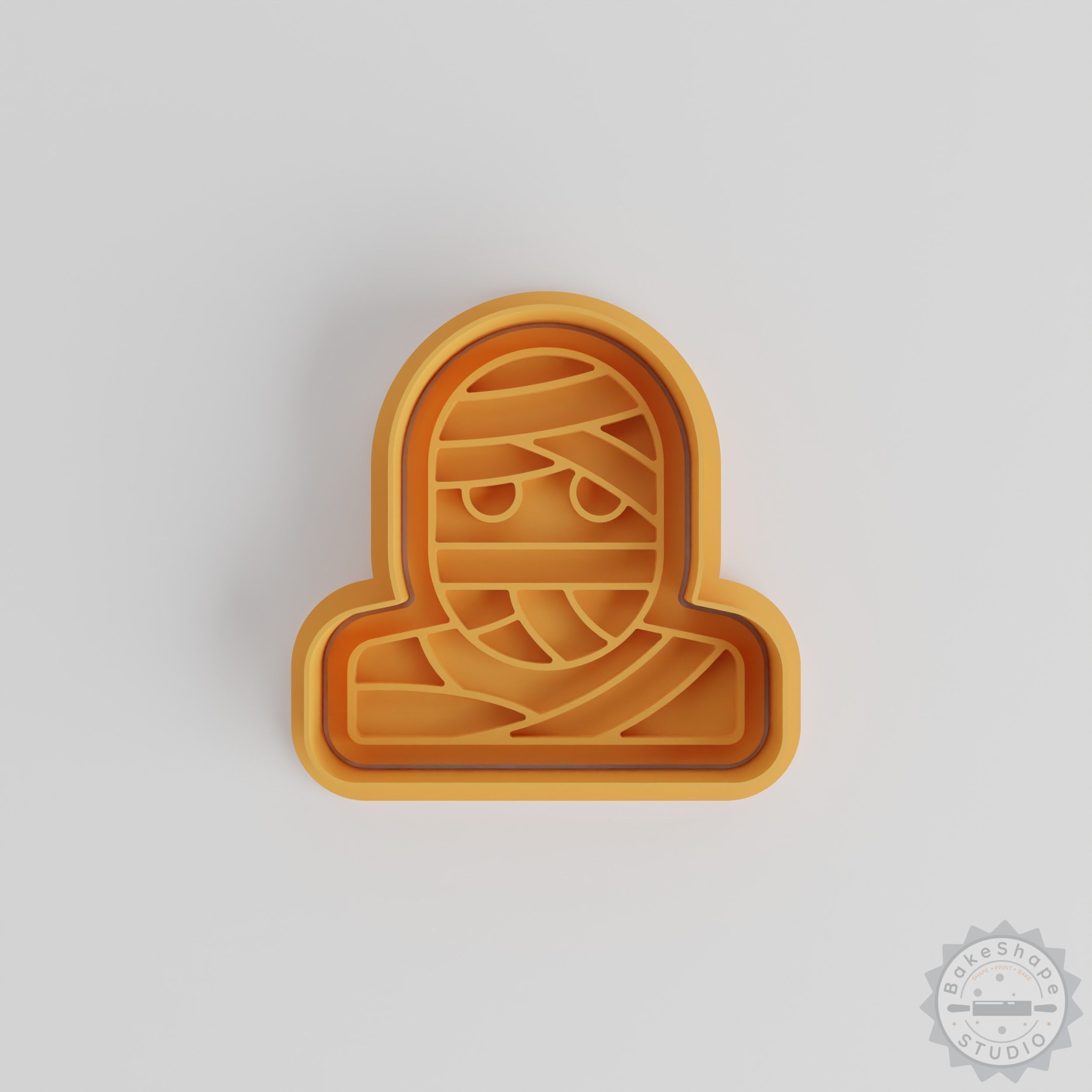 Mummy Cookie Cutter Stamp Set, Scary Egyptian Designs, 6-Piece Fondant Shape Tools, S/M/L Sizes