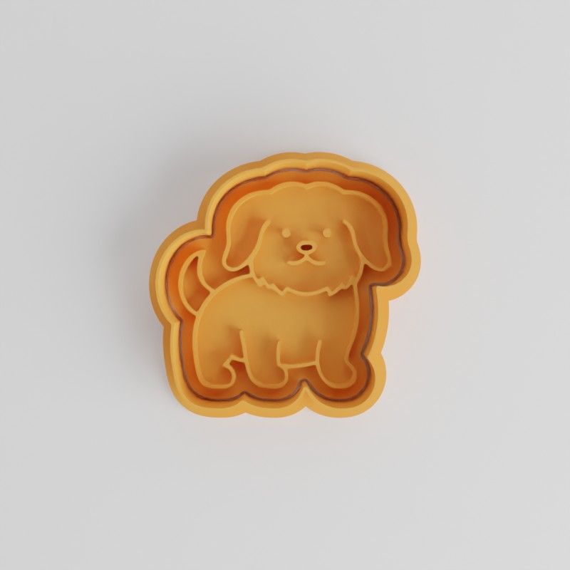 Maltese Dog Cookie Cutter & Stamp Set, 6-Piece, S/M/L, for Fondant & Baking