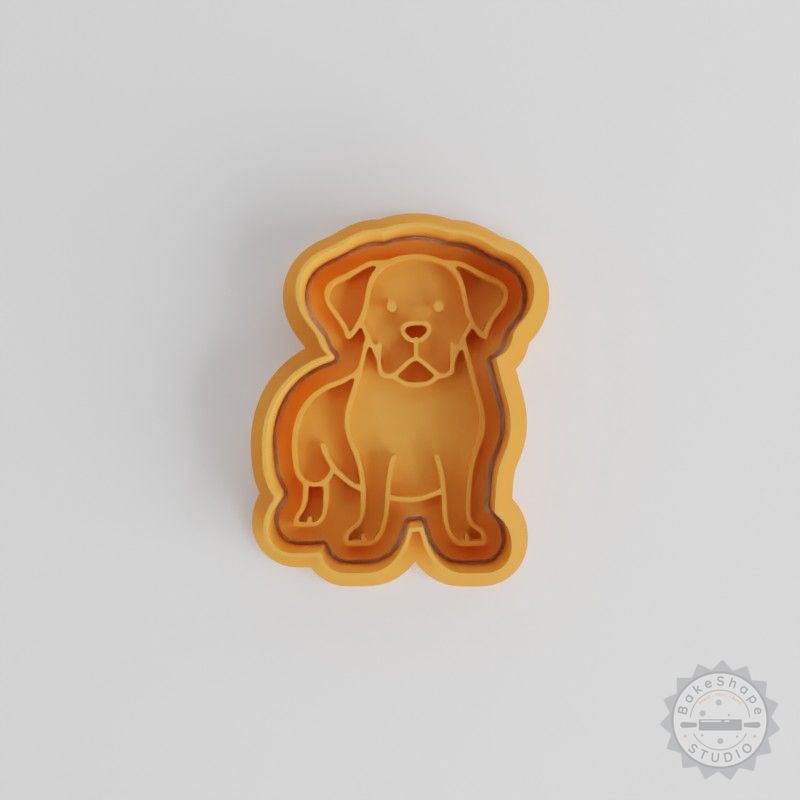 Rottweiler Shape Cutter Stamp Set, Cookie Fondant Tool, 6-Piece, S/M/L Sizes