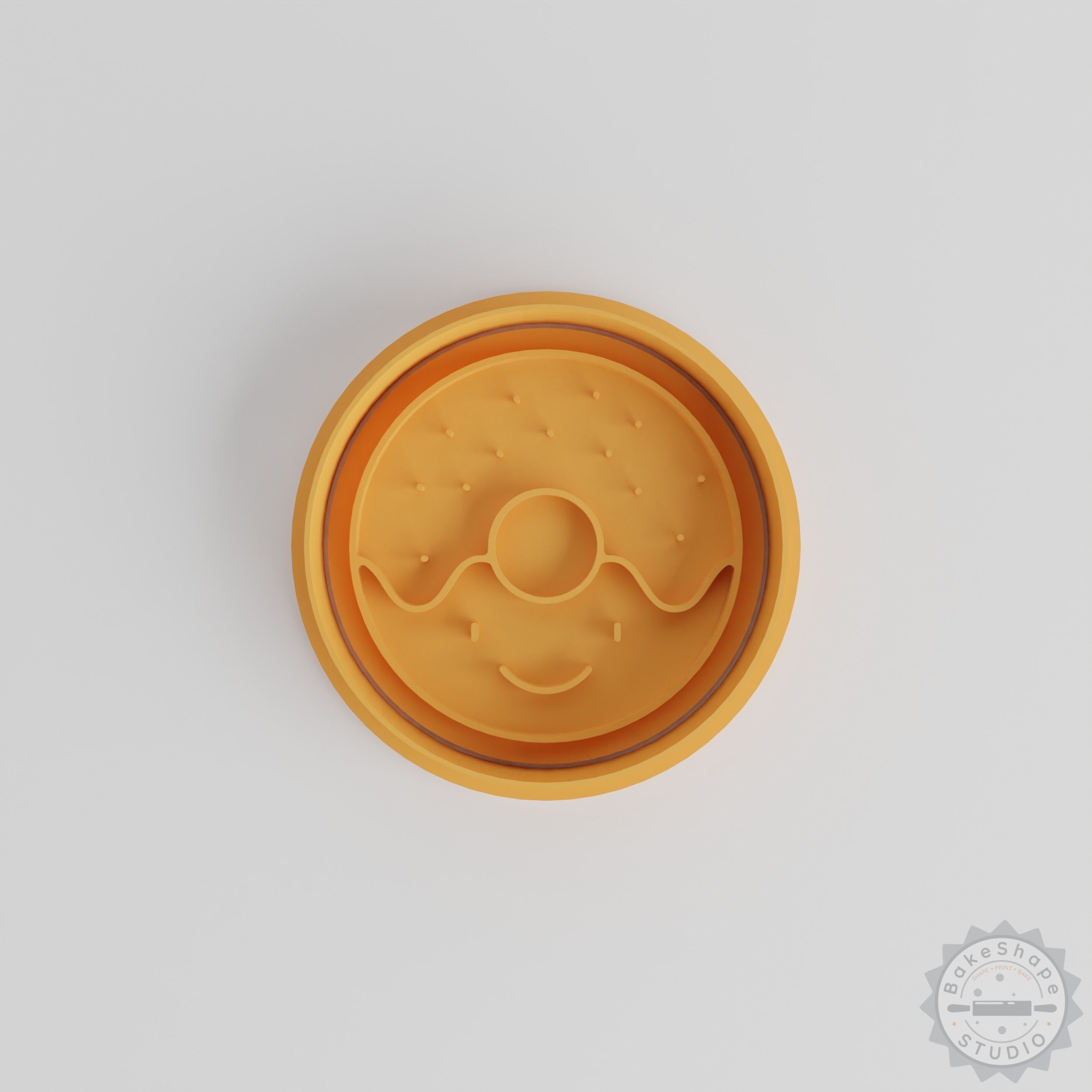 Kawaii Donut Cookie Cutter & Stamp Set, 6-Piece, Cute Dessert Design, S/M/L Sizes