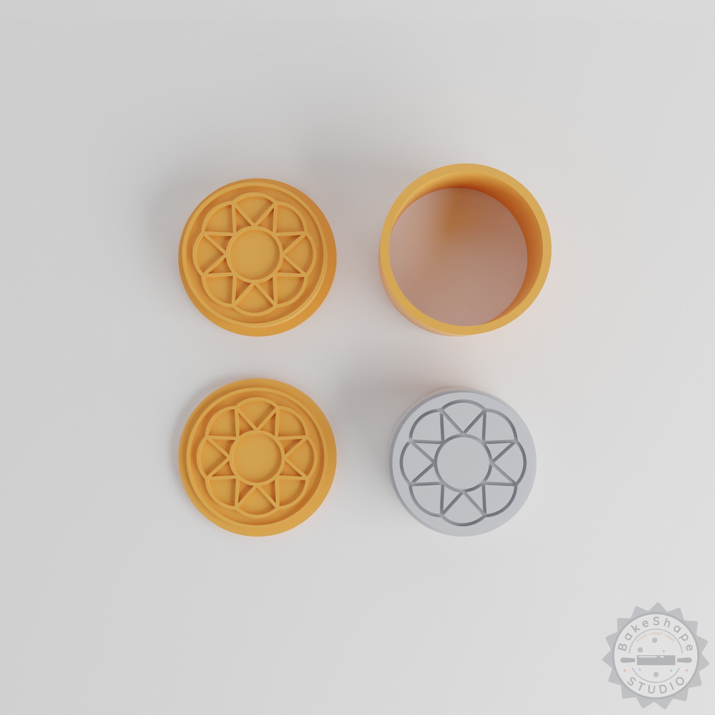 Mandala Bath Bomb Mold Set, Geometric Pattern, 12 Pieces, 4 Sizes XS-L