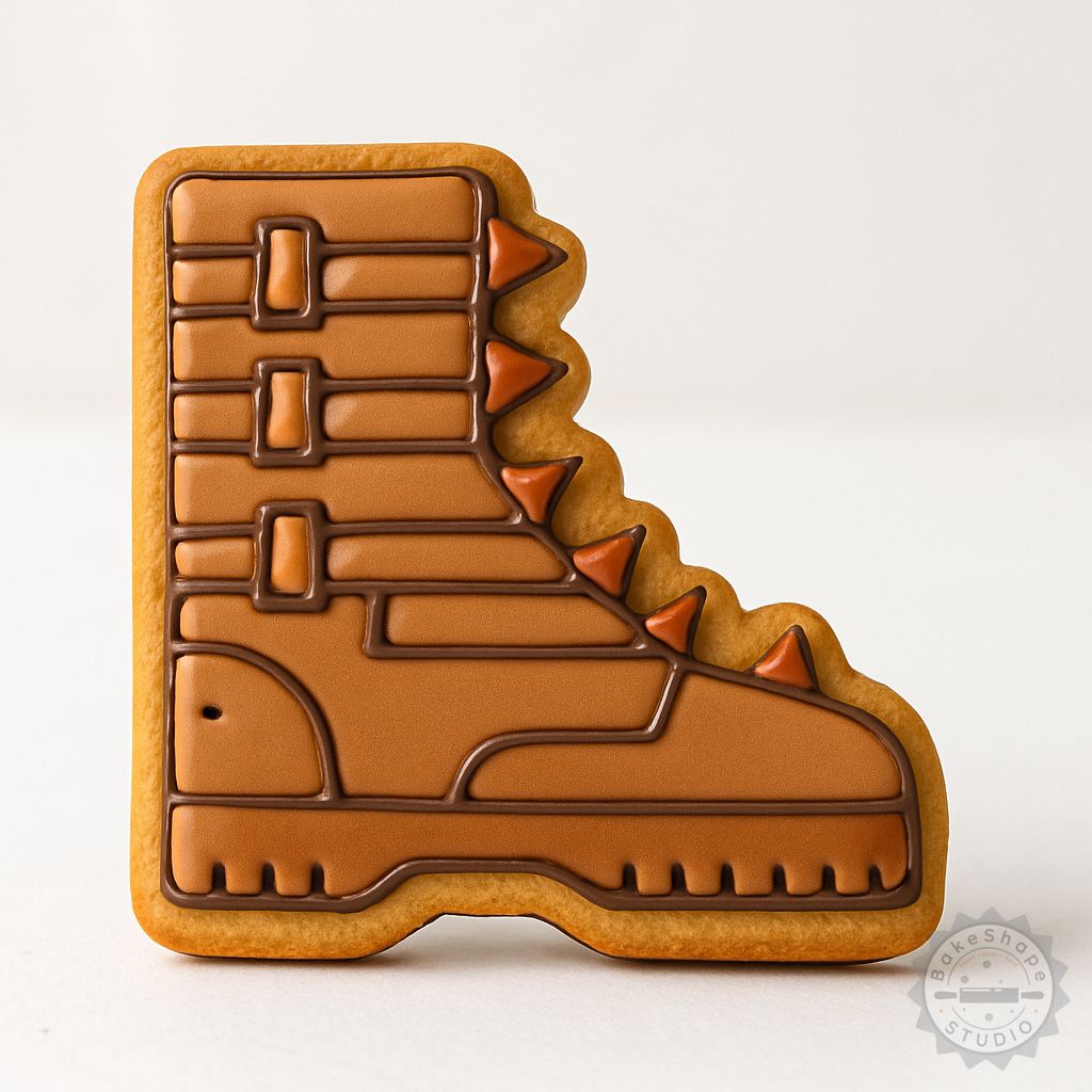 Boot cookie cutter and stamp STL set for 3D printing with small, medium, and large sizes
