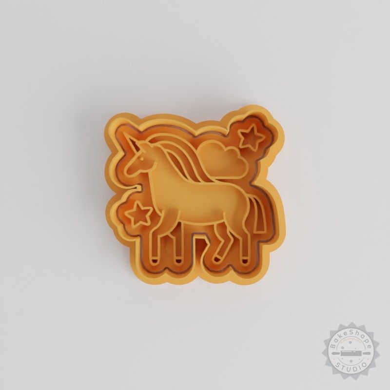Unicorn Cookie Cutter and Stamp Set, 6-Piece, S/M/L Sizes, Perfect for Fondant and Baking