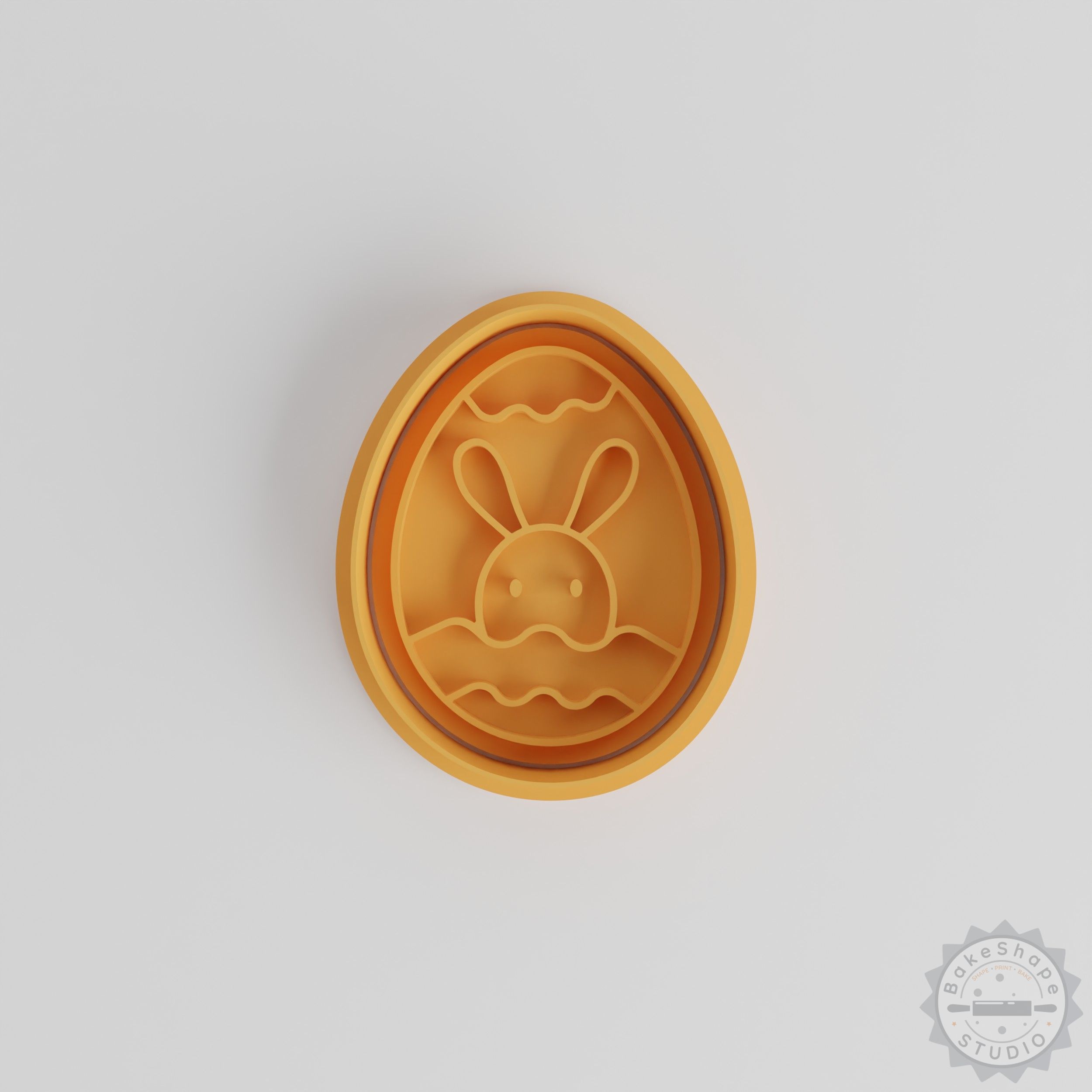 Happy Easter Cookie Cutter & Stamp Set, Easter Bunny & Egg Shapes, 6-Piece Baking Bundle