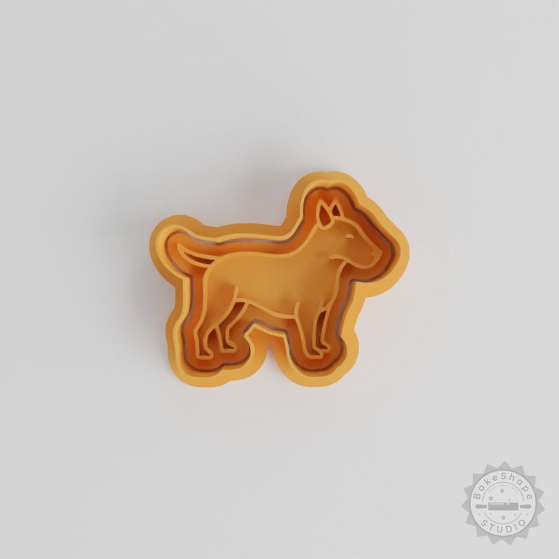 Bull Terrier Cookie Cutter and Stamp Set, 6-Piece Collection for Cookies and Fondant, Dog Breed Design
