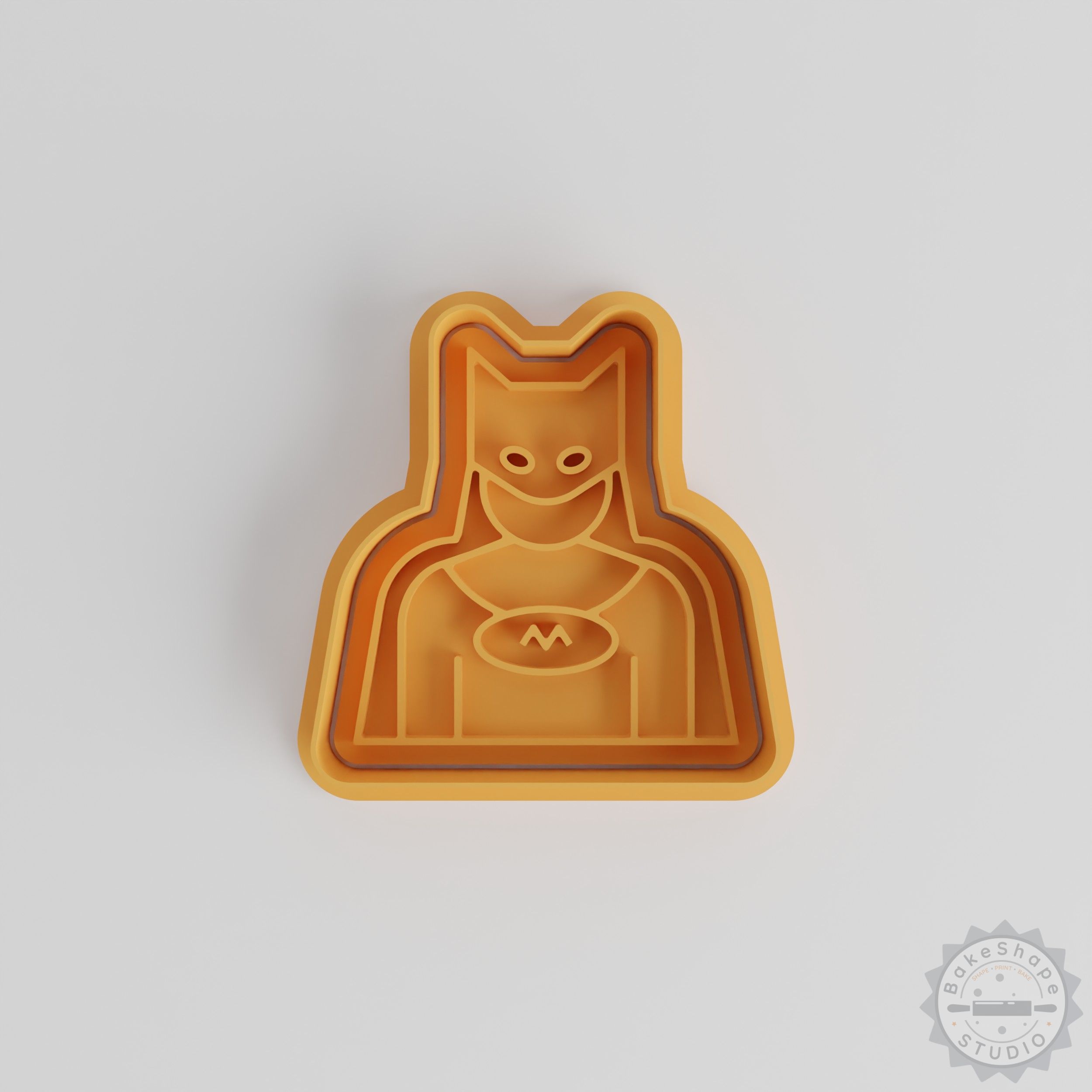 Hero Cookie Cutter & Stamp Set, Bat Icon Shape, 6 Piece Fondant Baking Tool Kit