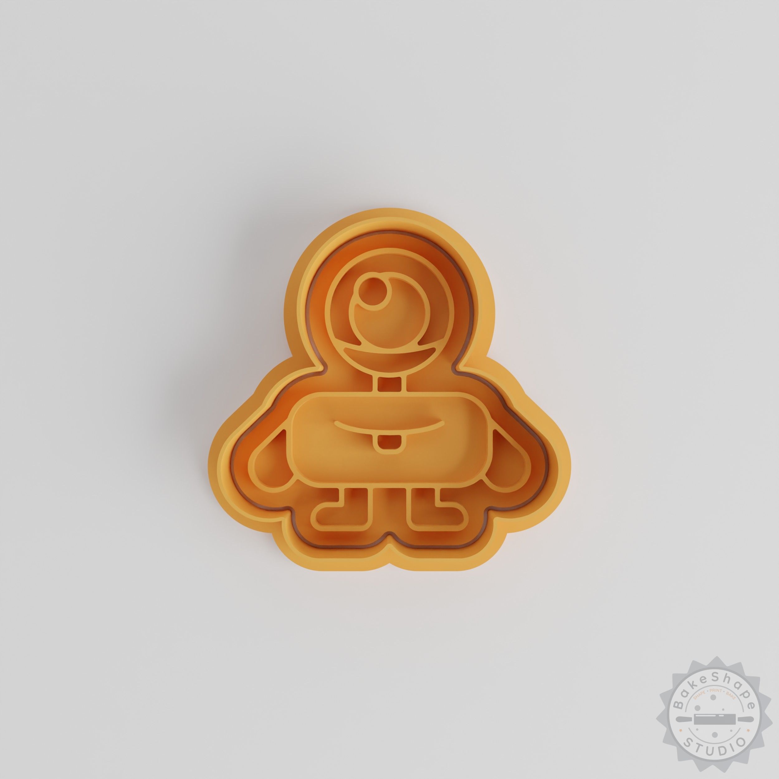 Large Long Eye Monster Cookie Cutter & Stamp Set, 6 Pc, S/M/L Size, Perfect for Fondant Baking