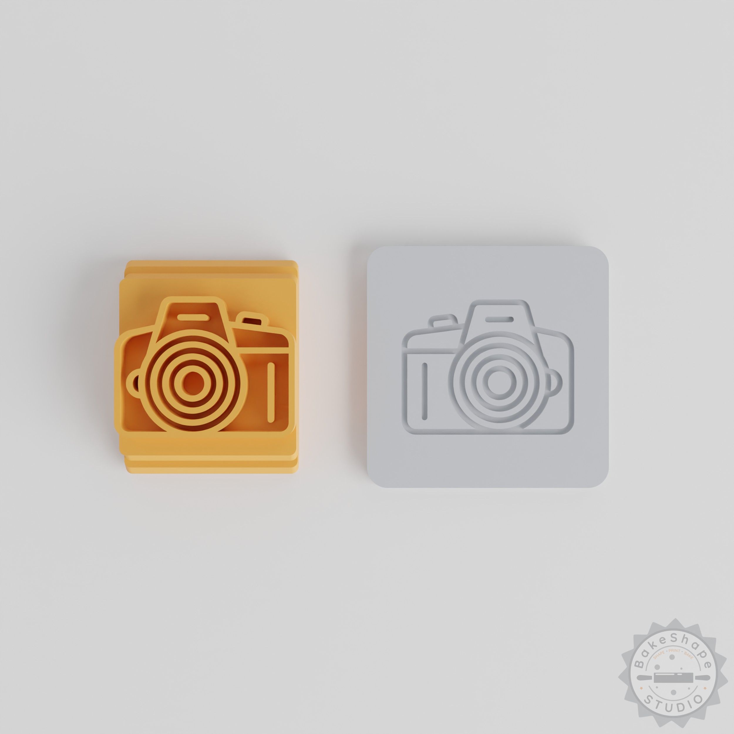 Set of 5 DSLR Camera Stamp Tiles, Varying Motif Sizes for Cookies and Clay
